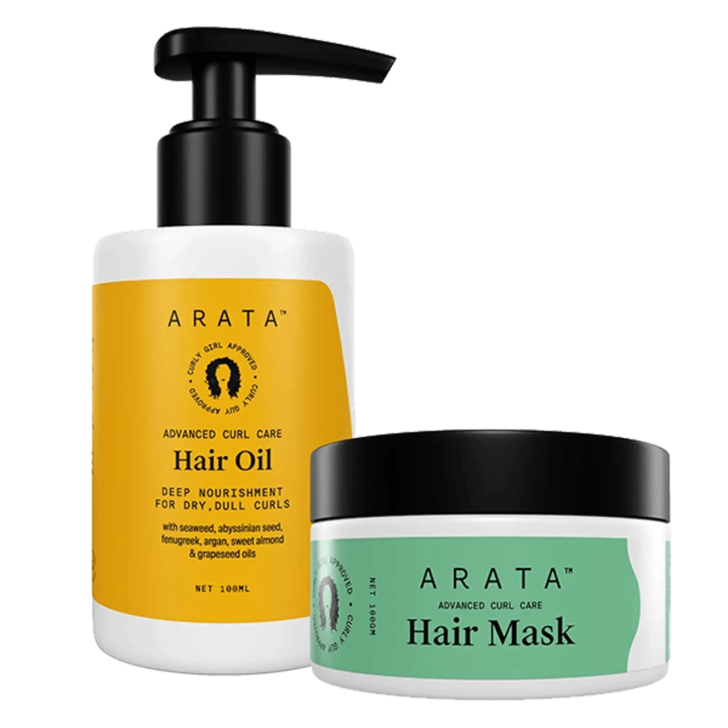 Arata | Arata Advanced Curl Care Hair Oil & Hair Mask Combo (2Pcs)
