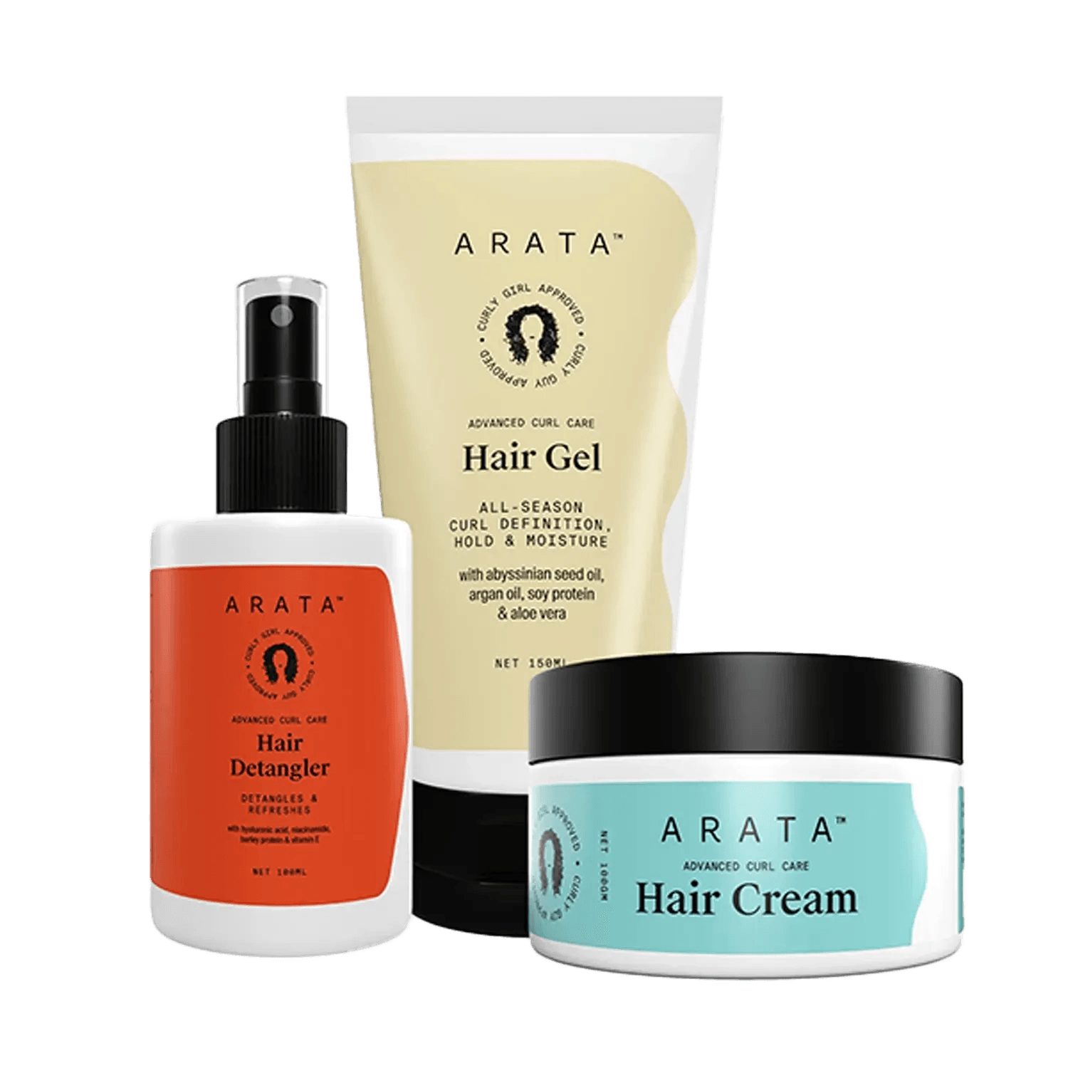 Arata | Arata Advanced Curl Care Hair Detangler Cream And Gel (3Pcs)