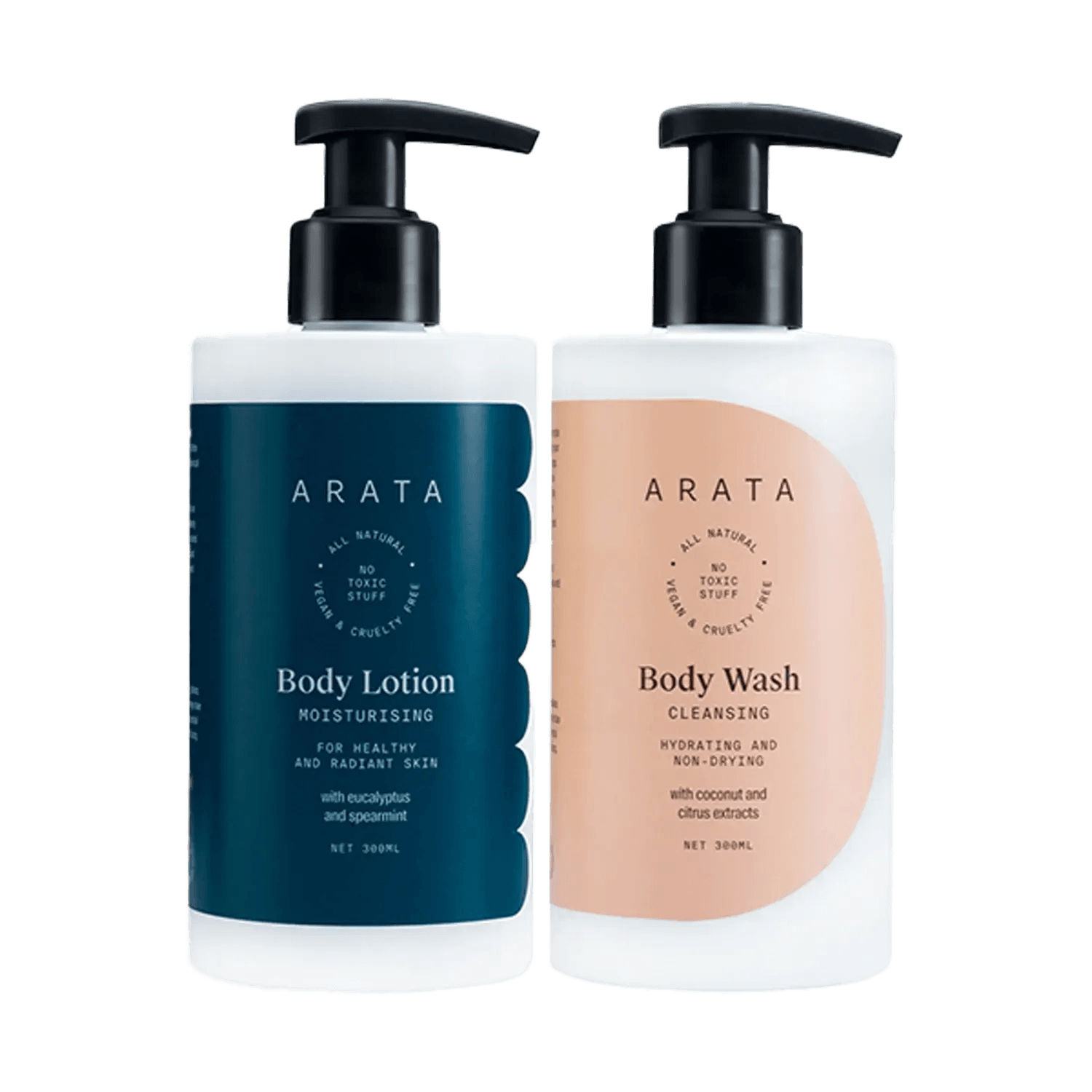 Arata Body Care Set With Cleansing Body Wash And Moisturising Body Lotion (2Pcs)