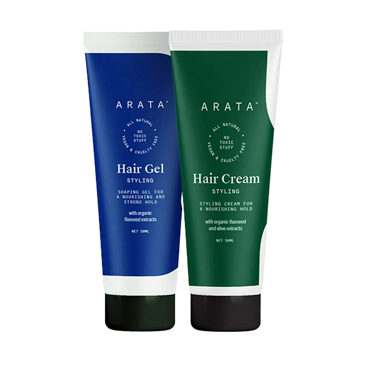 Arata | Arata Natural Mini Hair Styling Gel & Hair Cream Combo (2Pcs)