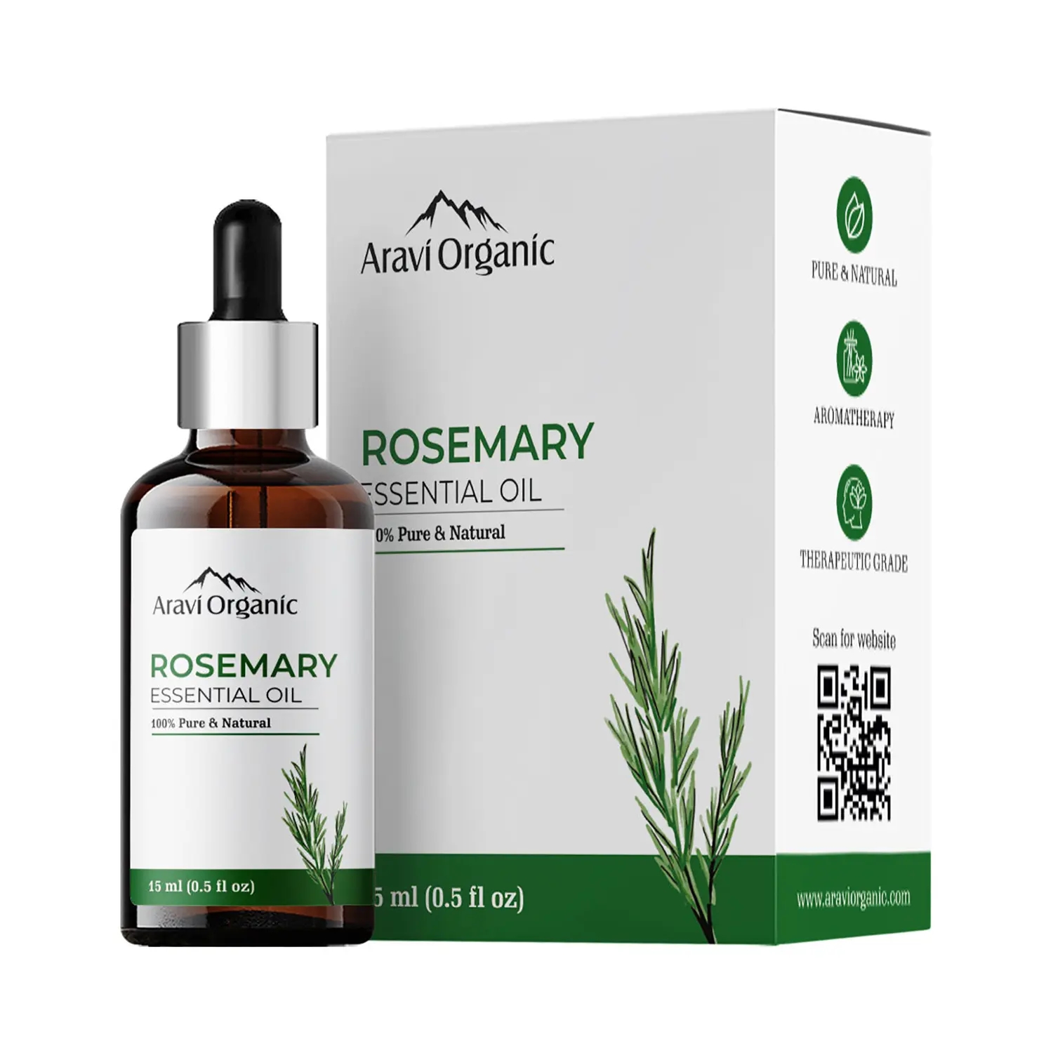 Aravi Organic | Aravi Organic Rosemary Essential Oil (15ml)