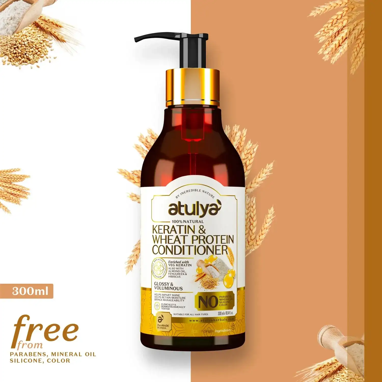 Atulya Keratin & Wheat Protein Hair Conditioner (300ml)