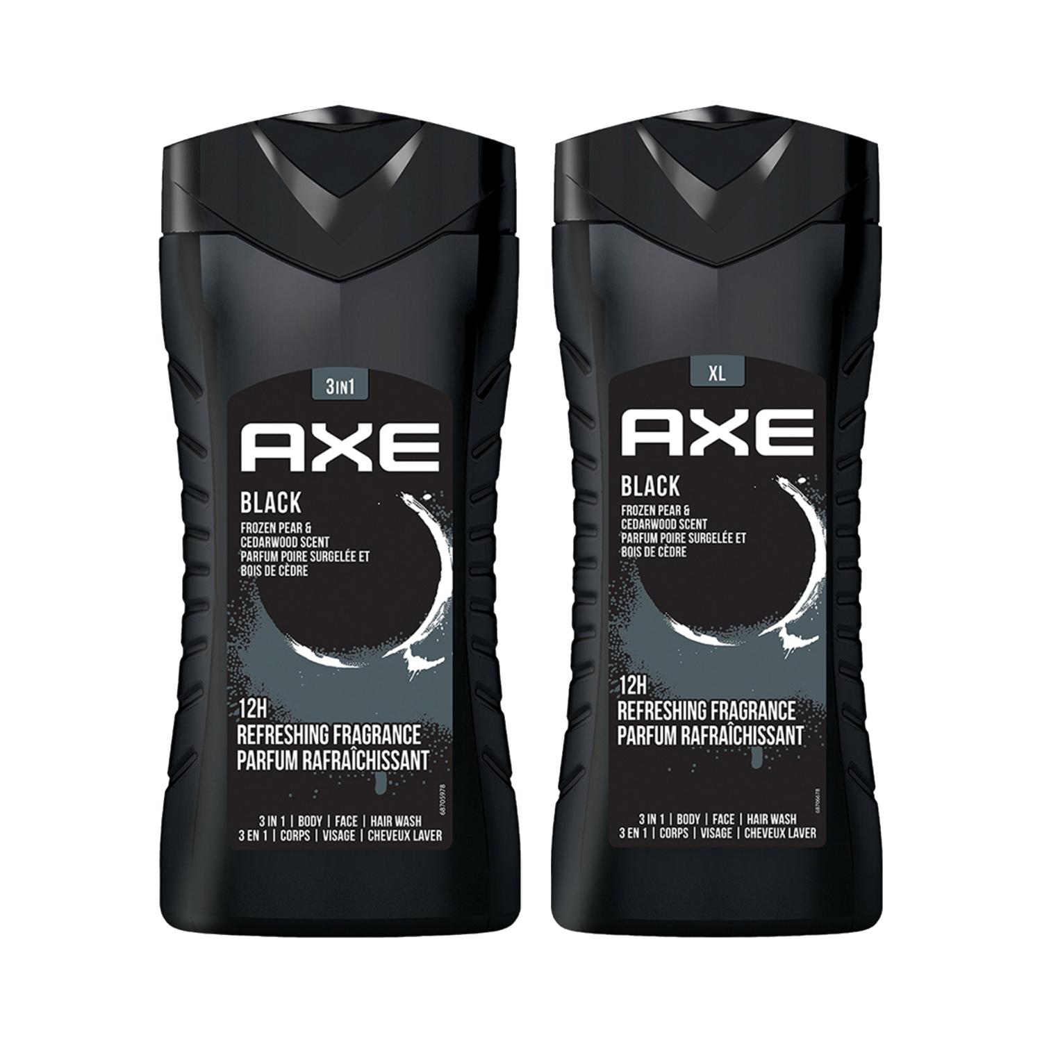 AXE | AXE Black 3 In 1 Body Face & Hair Wash & Black 3 In 1 Body Face & Hair Wash For Men Fragrance Combo