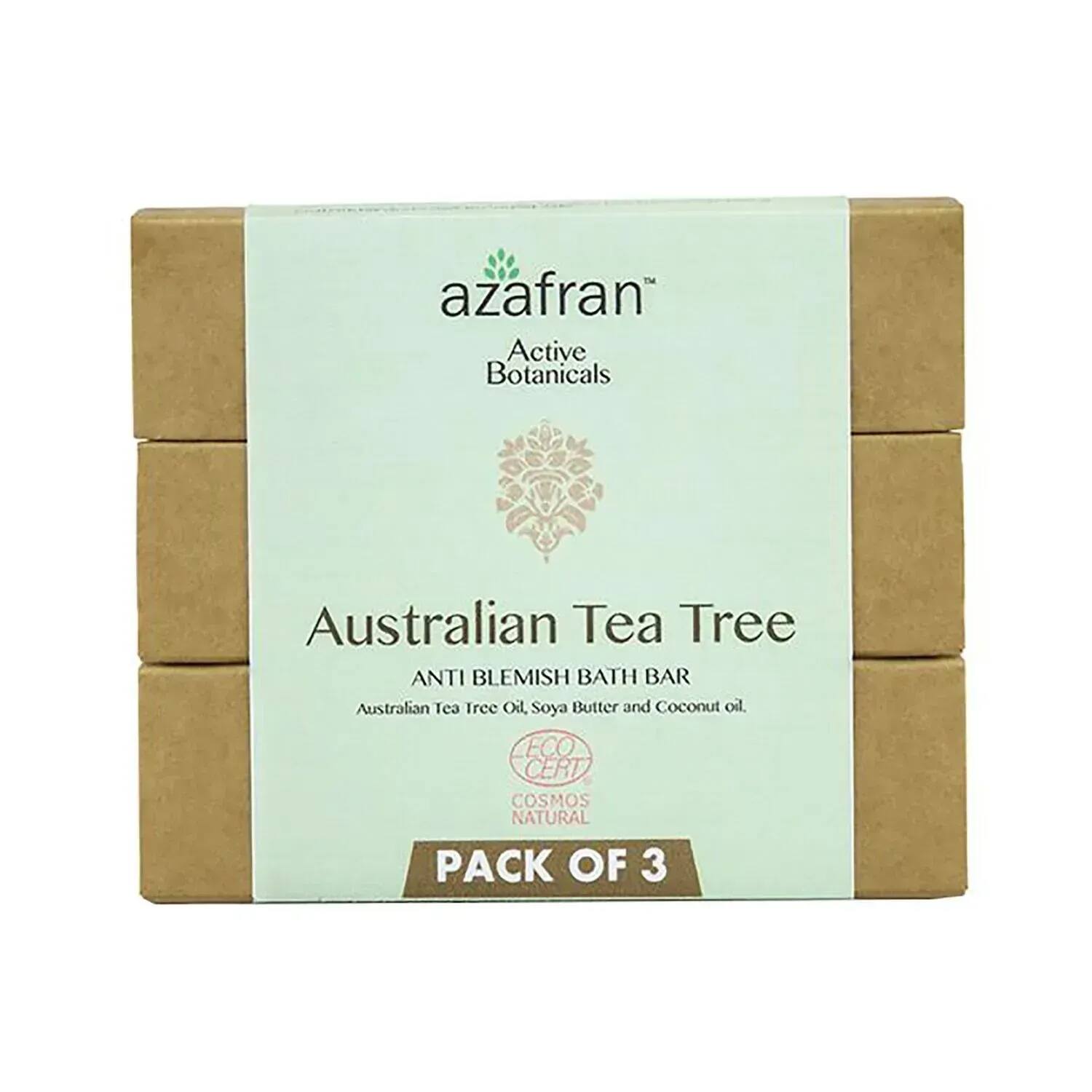 Azafran Active Botanicals | Azafran Active Botanicals Australian Tea Tree Anti-Blemish Bath Bar - (3 Pcs)