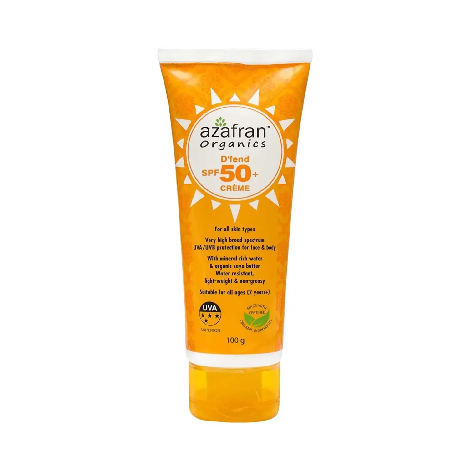 Azafran Organics | Azafran Organics Dfend SPF 50+ Sunscreen (100g)