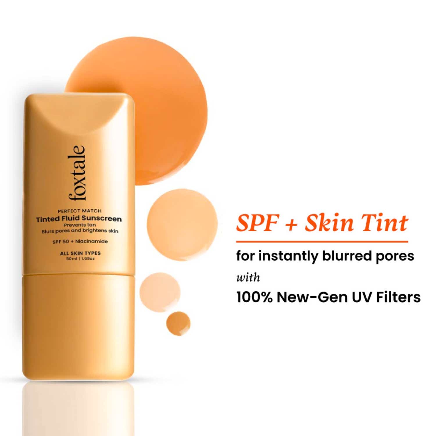 Foxtale | Foxtale Perfect Match Tinted Fluid Sunscreen - Nude (50 ml)