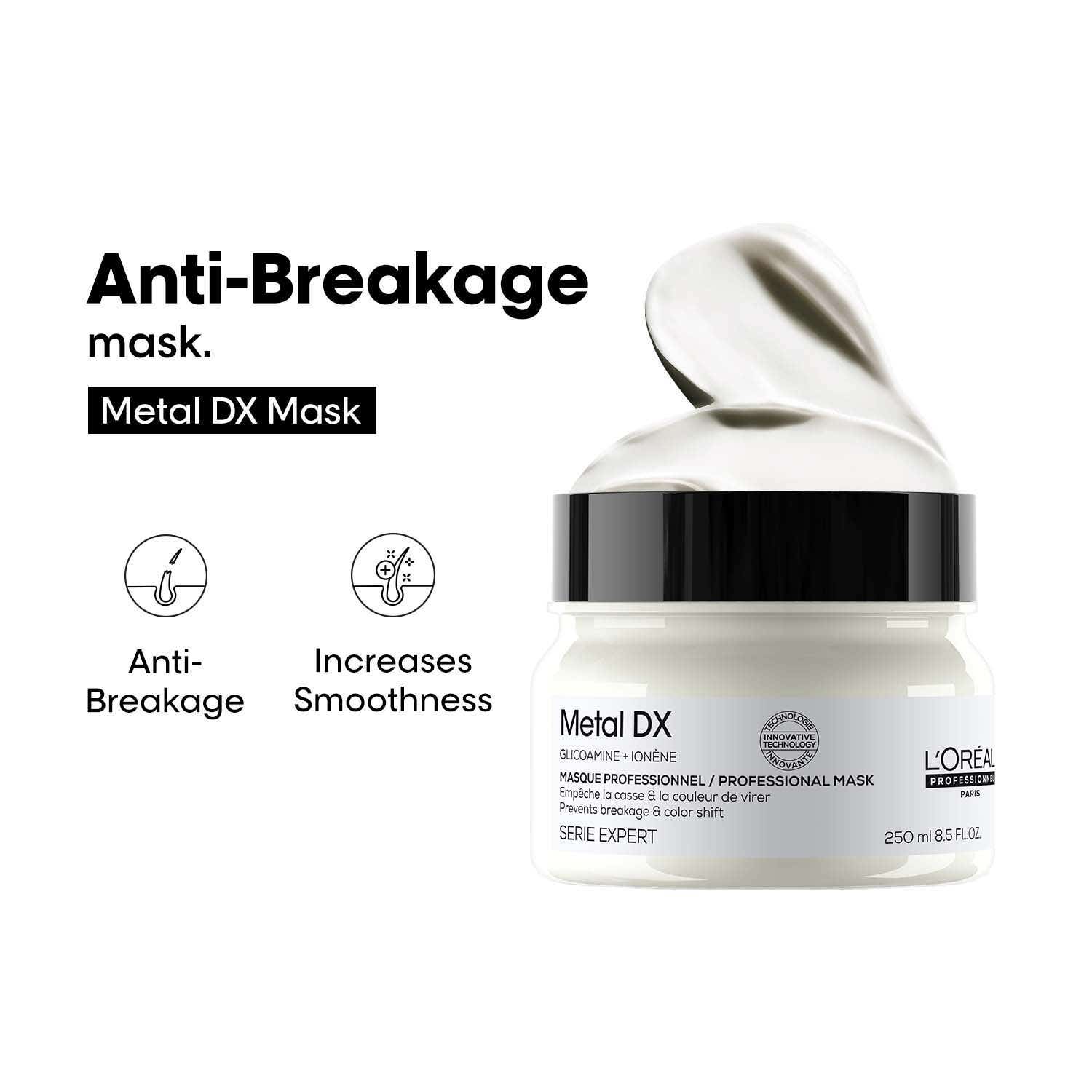 L'OREAL PROFESSIONNEL Metal DX Anti-Deposit Protector Hair Mask For Hair Breakage (250 ml)