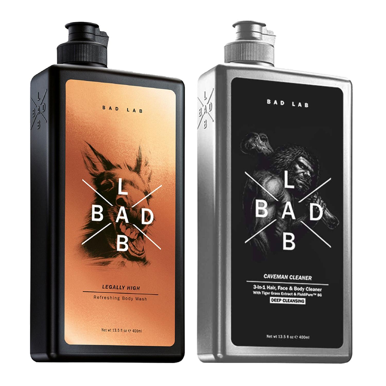 Bad Lab | Bad Lab Legally High Refreshing Body Wash & Caveman Cleaner 3-In-1 Hair Deep Cleansing Combo
