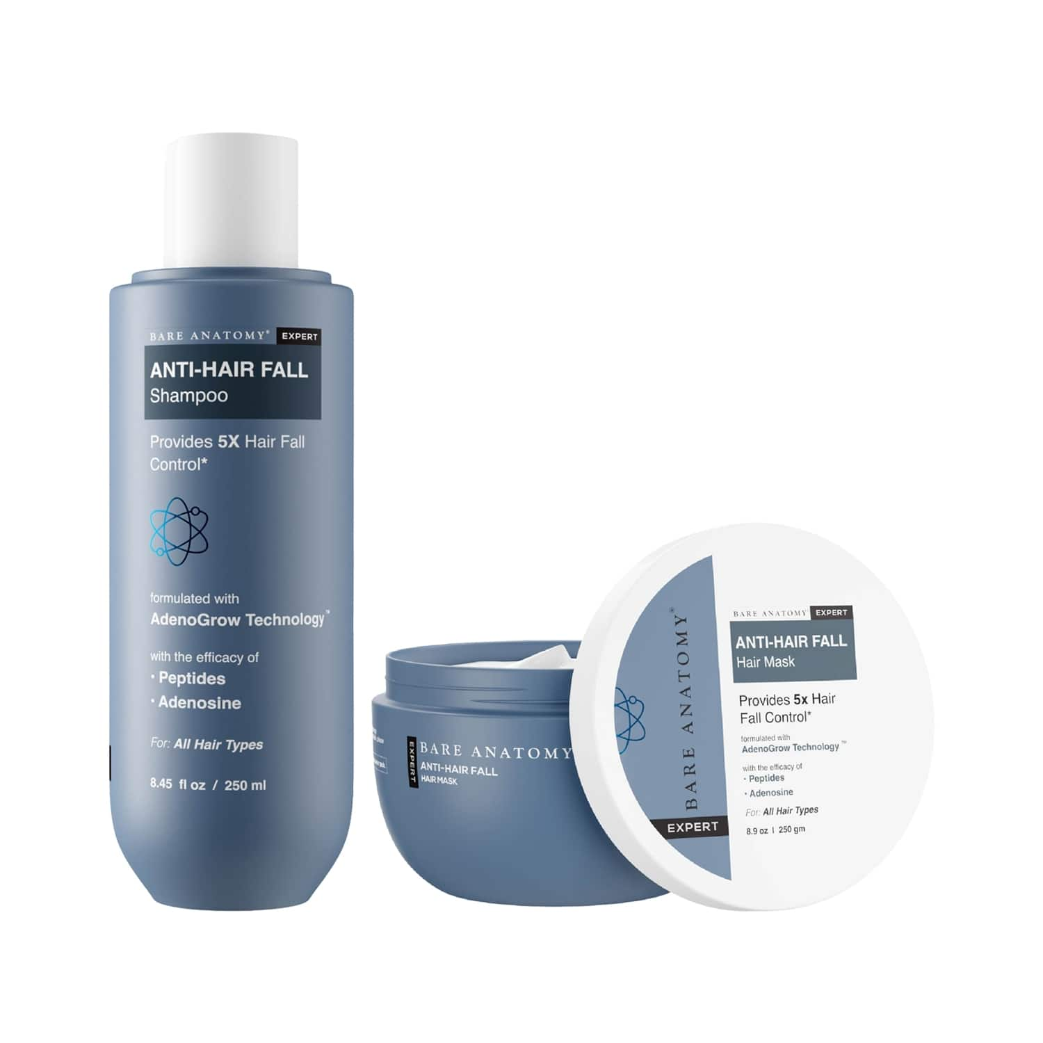 Bare Anatomy | Bare Anatomy Anti-Hair Fall Shampoo and Mask Combo (250ml+250g)