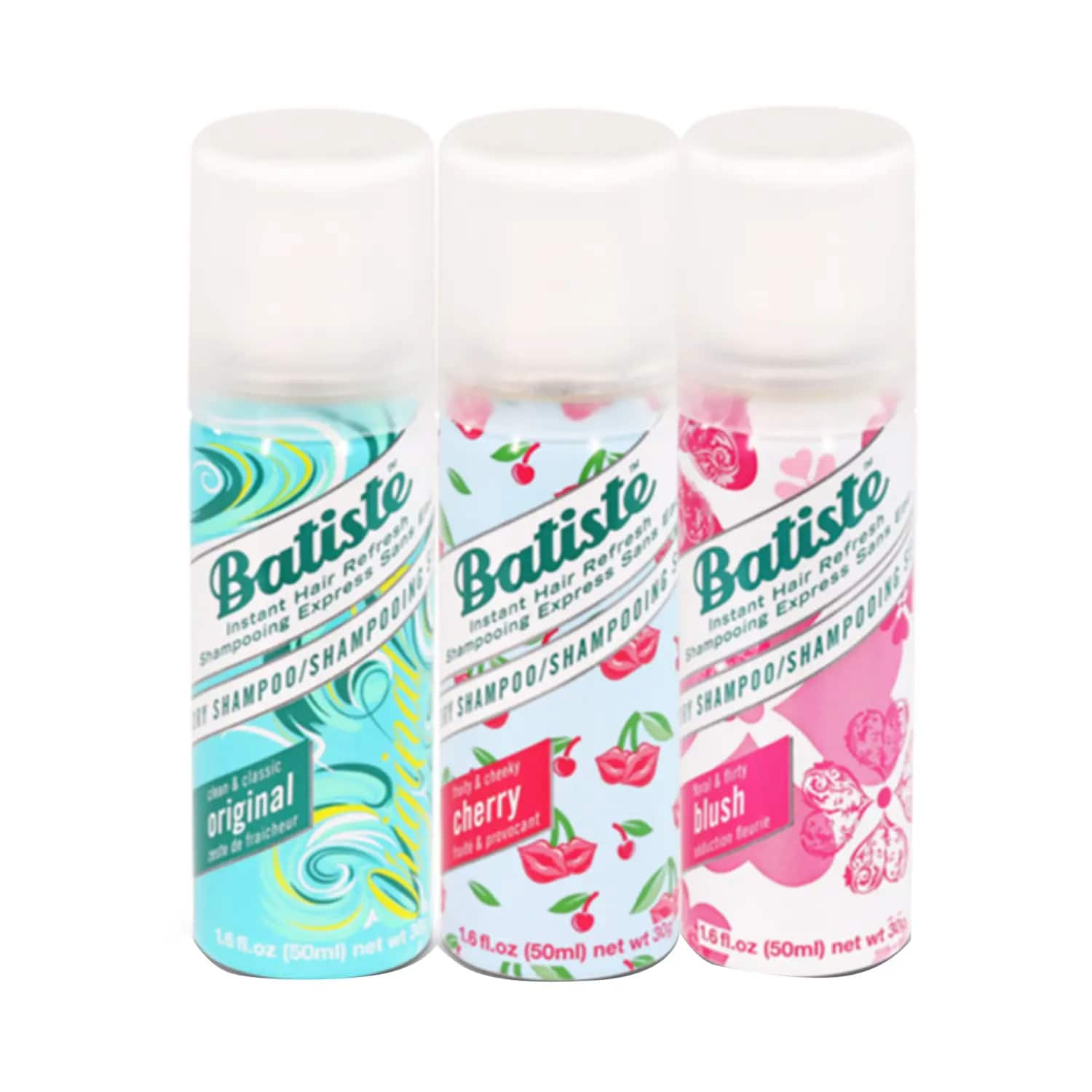 Batiste | Batiste Clean & Classic Original With Fruity & Cheeky Cherry & Floral & Flirty Blush Dry Hair Shampoo - (3Pcs)