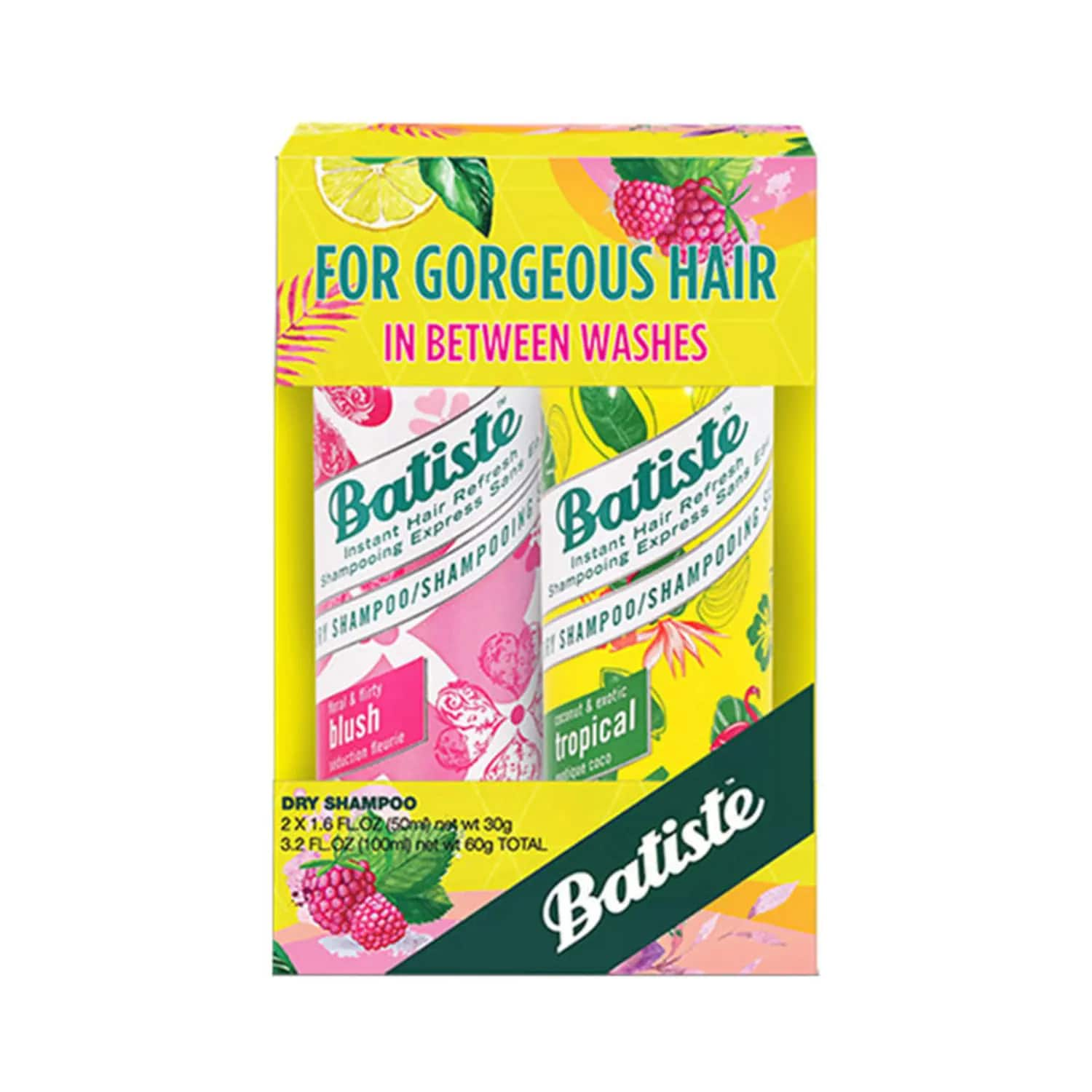 Batiste | Batiste Coconut & Exotic Tropical & Floral & Flirty Blush Dry Hair Shampoo - (2Pcs)