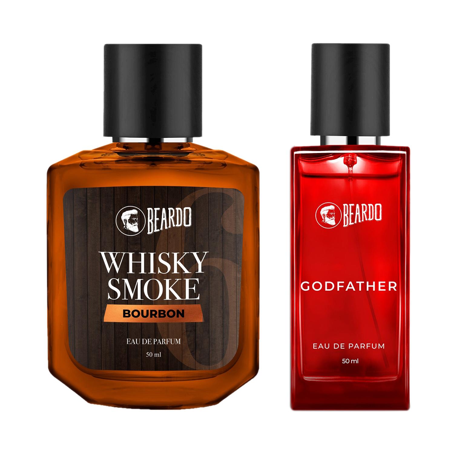 Beardo | Beardo Whiskey Smoke Bourbon Perfume EDP 50ml, GodFather Perfume (50ml) (Set of 2) Combo