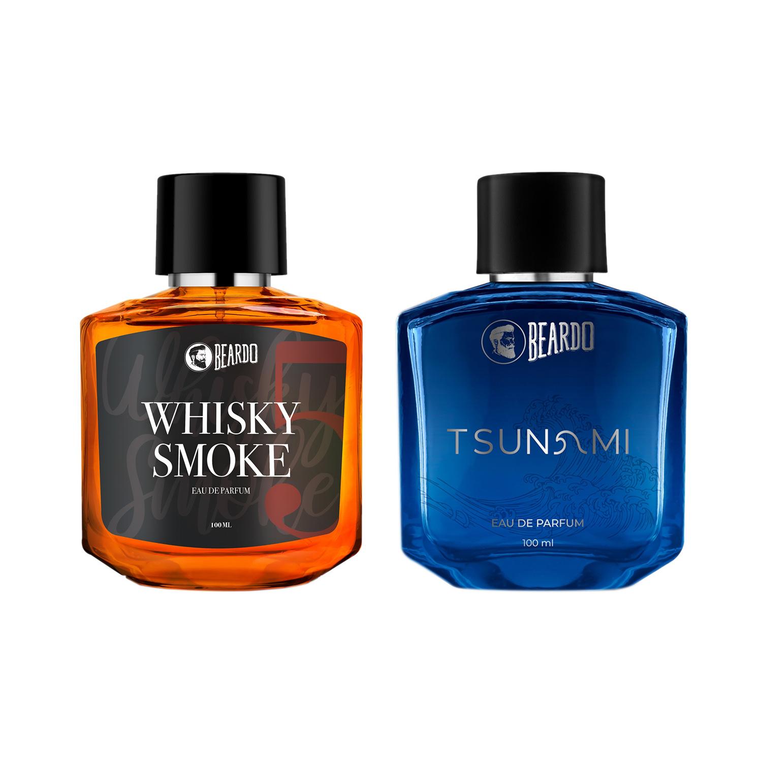Beardo | Beardo Tsunami Perfume EDP, Whisky Smoke Single Malt EDP (Set of 2) Combo