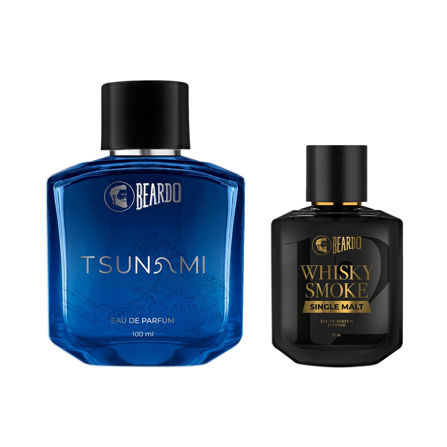 Beardo | Beardo Tsunami Perfume EDP, Whisky Smoke Single Malt EDP (Set of 2) Combo