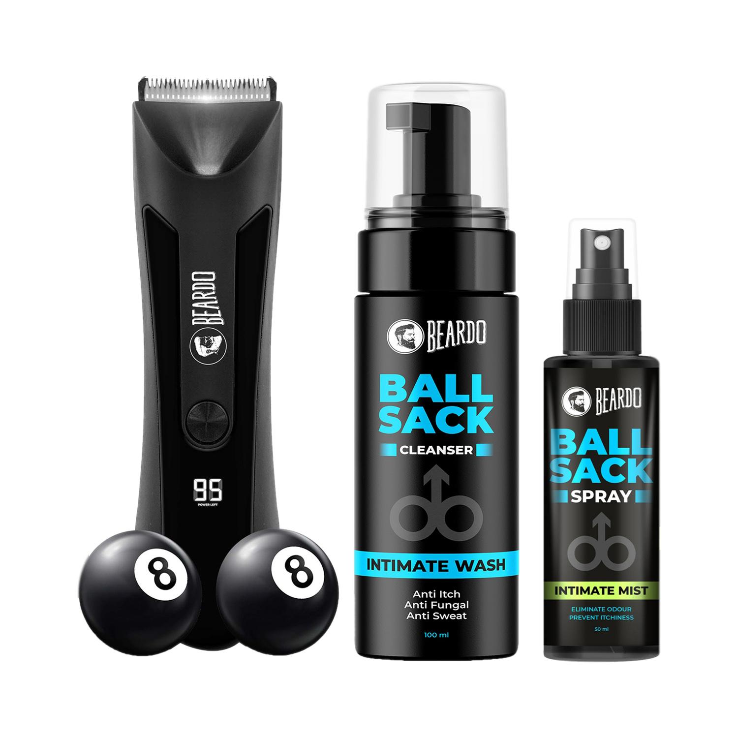 Beardo | Beardo Incrediball Trimmer, Ball Sack Spray, Ball Sack Intimate Wash(Set of 3) Combo