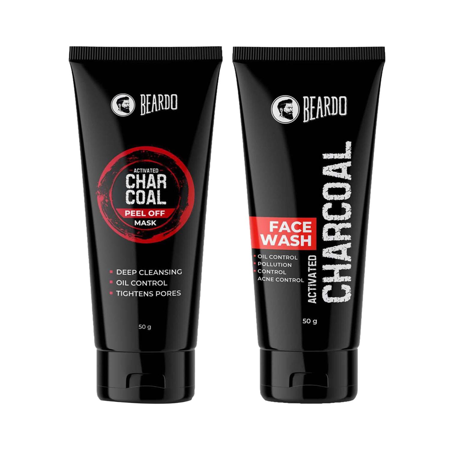 Beardo | Beardo Activated Charcoal Peel Off Mask & Facewash Combo