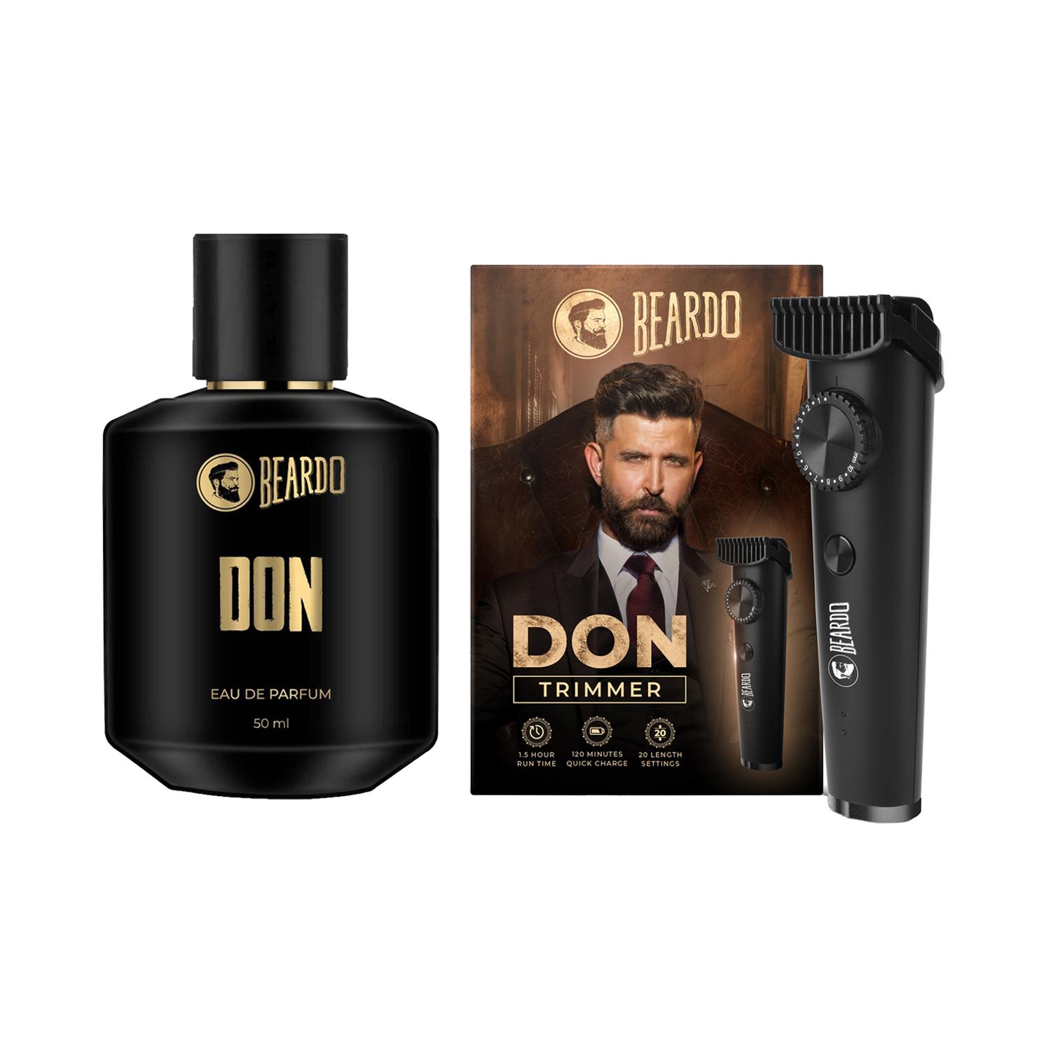 Beardo | Beardo Don Edp Strong and Long Lasting Fragrance for Men (50 ml) & Don Trimmer PR2633 Combo - Black
