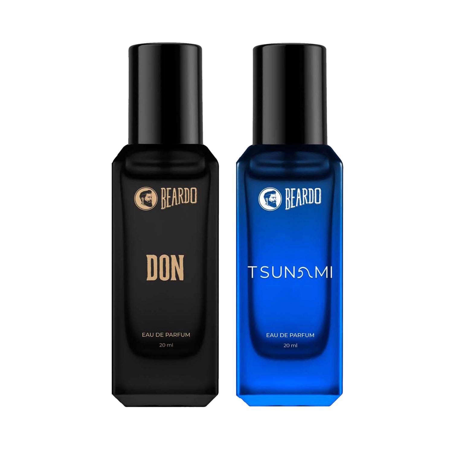 Beardo | Beardo Don Perfume (20 ml) & Tsunami Perfume for Men Marine Eau De Parfum (20 ml) Combo
