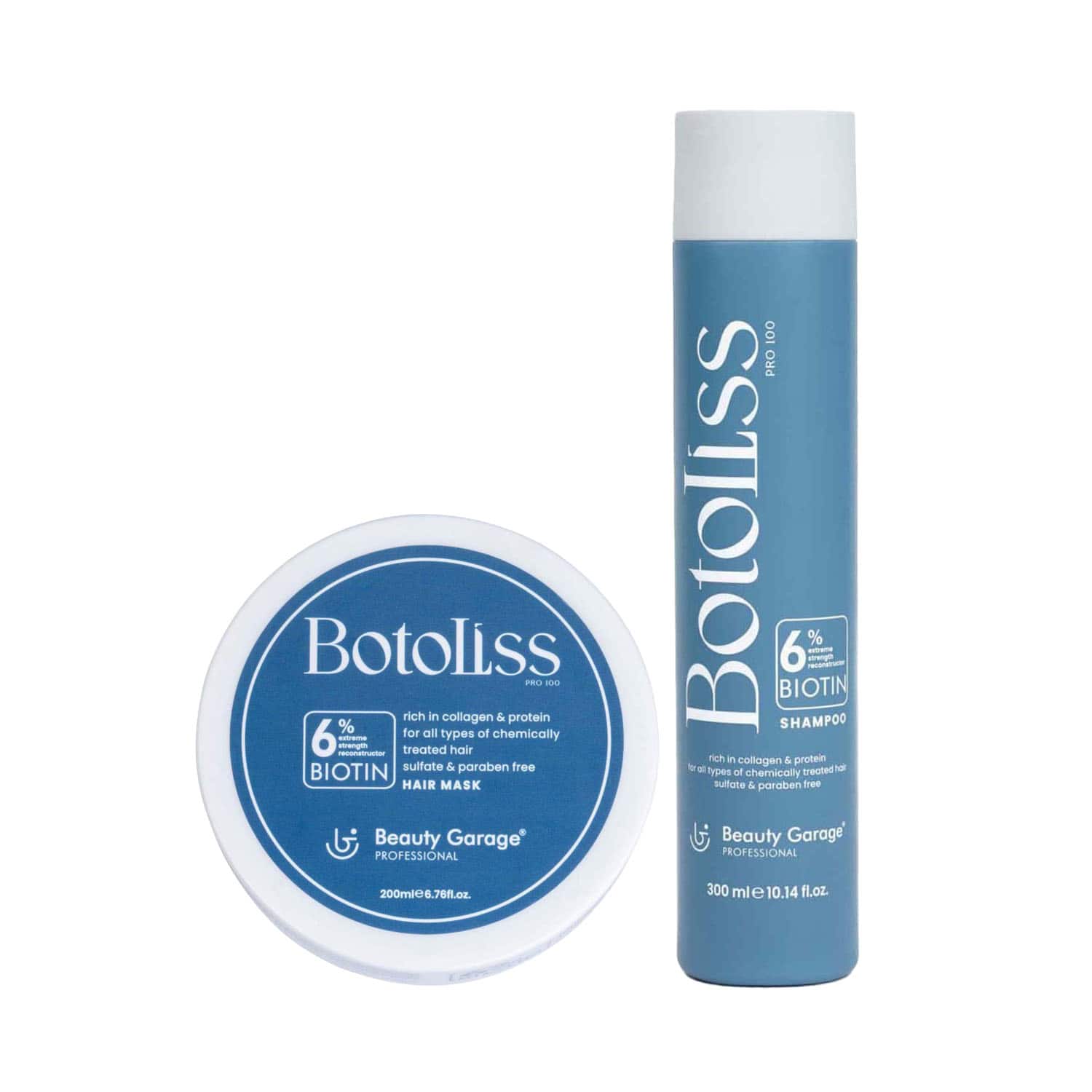 Beauty Garage | Beauty Garage Botoliss Biotin Shampoo (300 ml) & Mask (200 ml) Combo