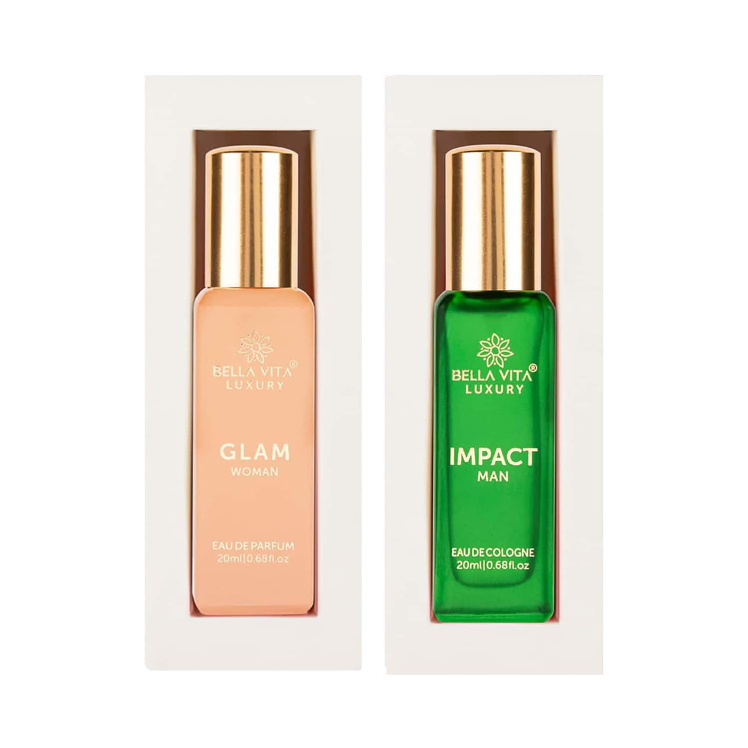 Bella Vita | Bella Vita Glam Woman Eau De Parfum + Impact Man Eau De Cologne Pack of 2 Combo