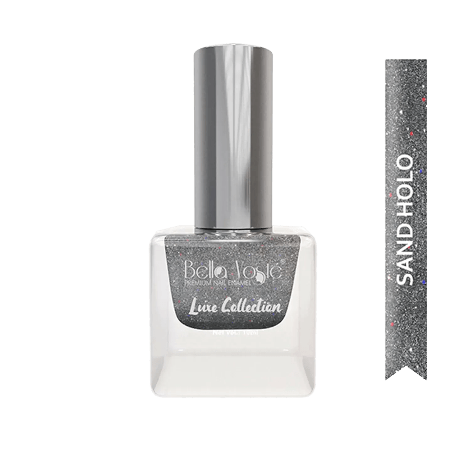 Bella Voste | Bella Voste Sand Holo Nail Paints - Grey/Black- 404 (10ml)