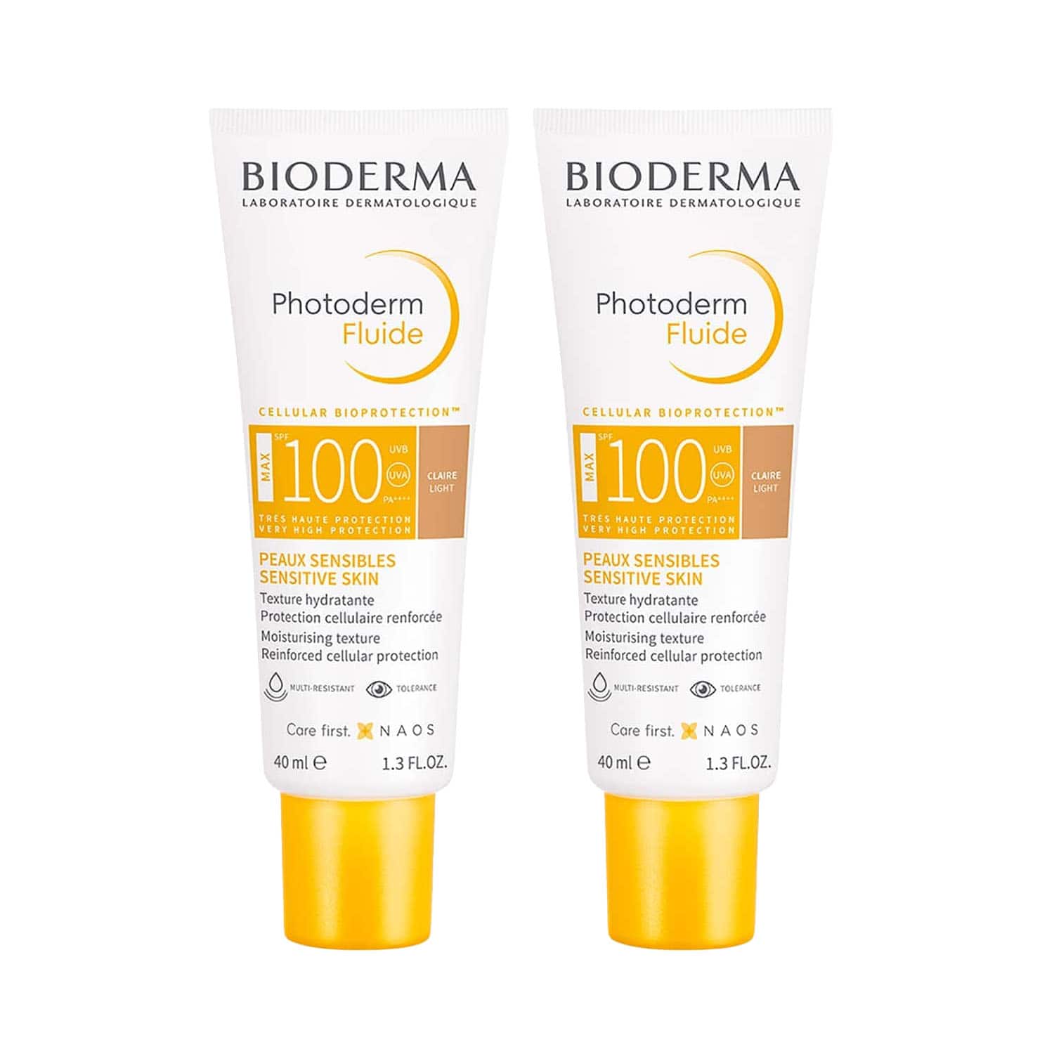 Bioderma | Bioderma Photoderm Aquafluide Sunscreen SPF 100 + Claire UVA Protection (40 ml x 2) Pack of 2 Combo
