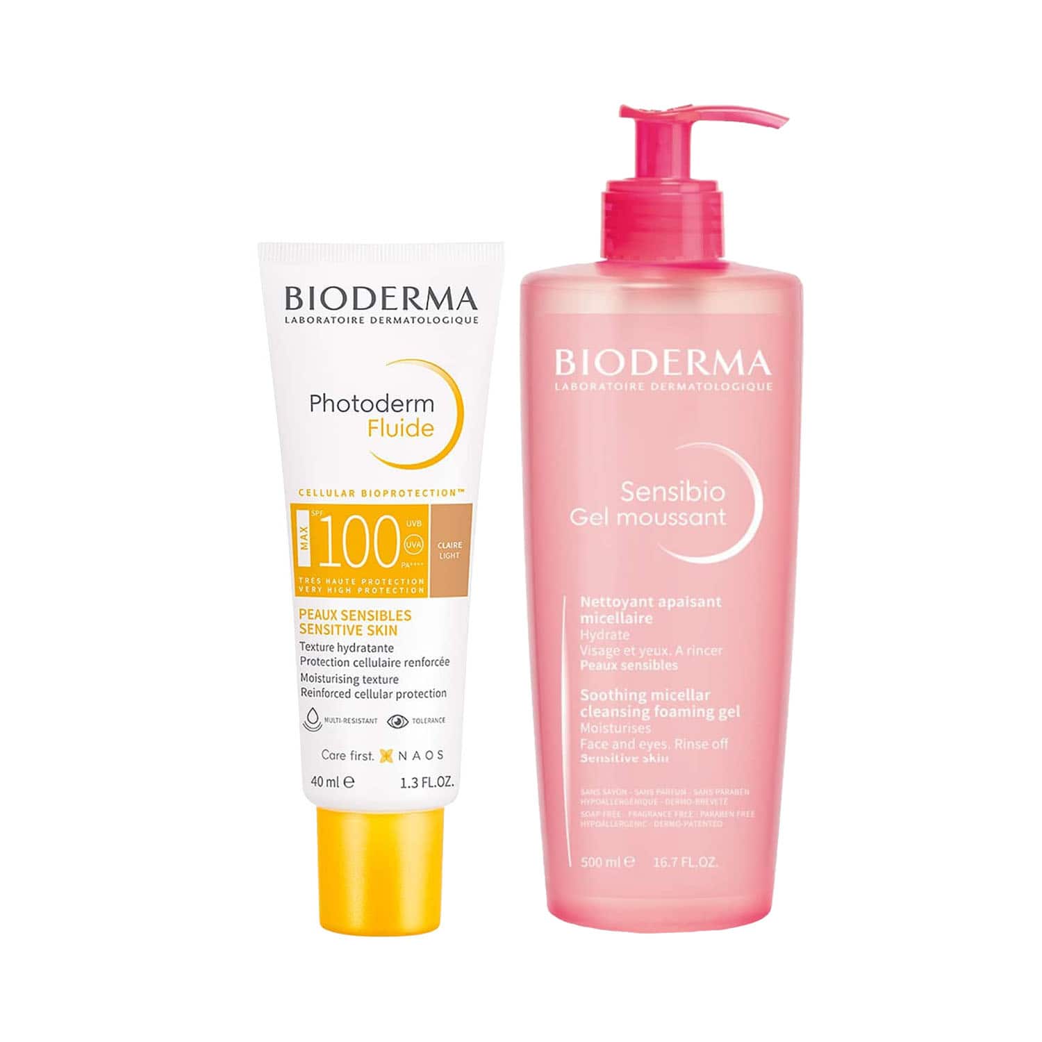 Bioderma | Bioderma SPF 100+ Sunscreen and Sensibio Micellar Gel - Protect and Cleanse Combo