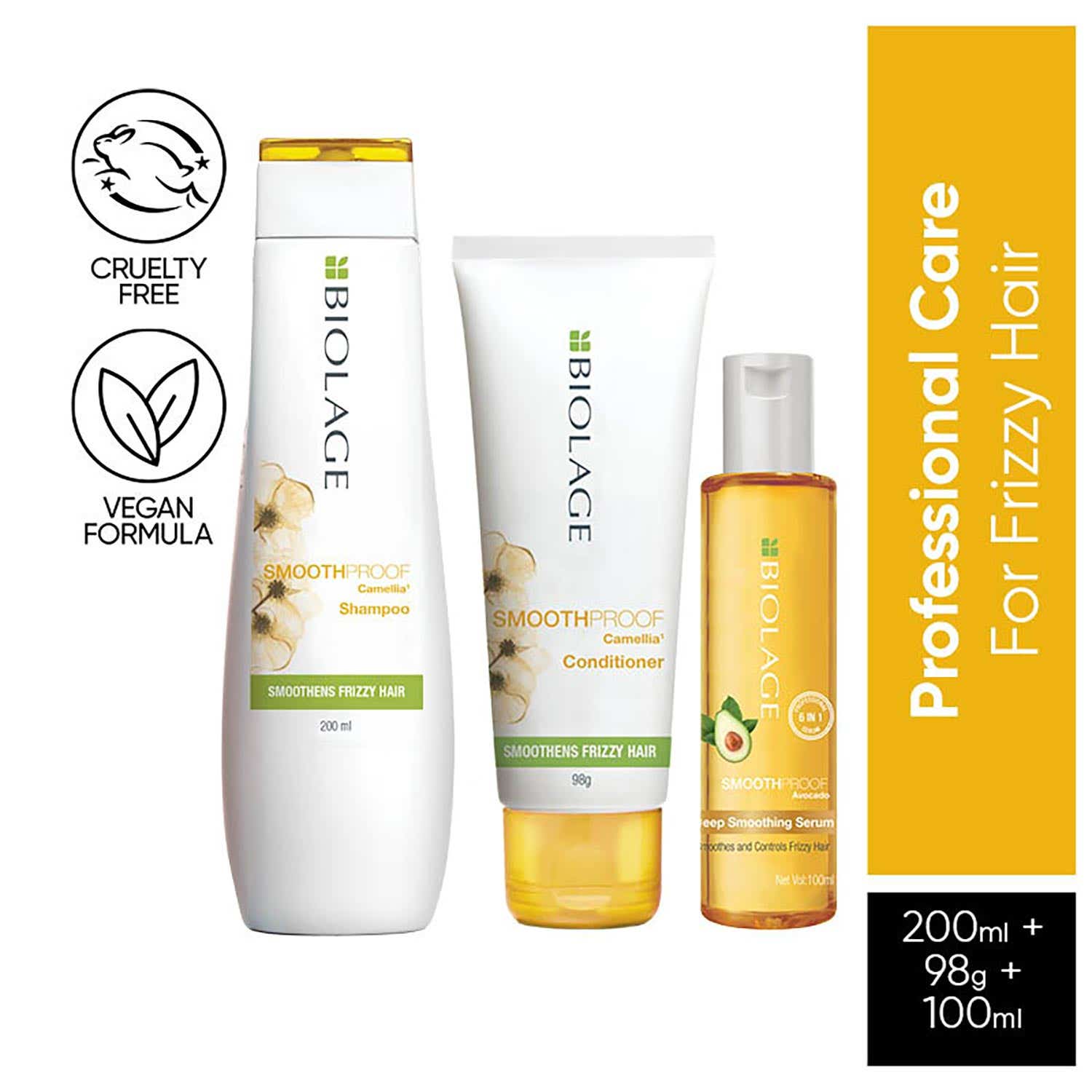 Biolage Smoothproof Vegan Shampoo, Conditioner & Serum for FrizzFree