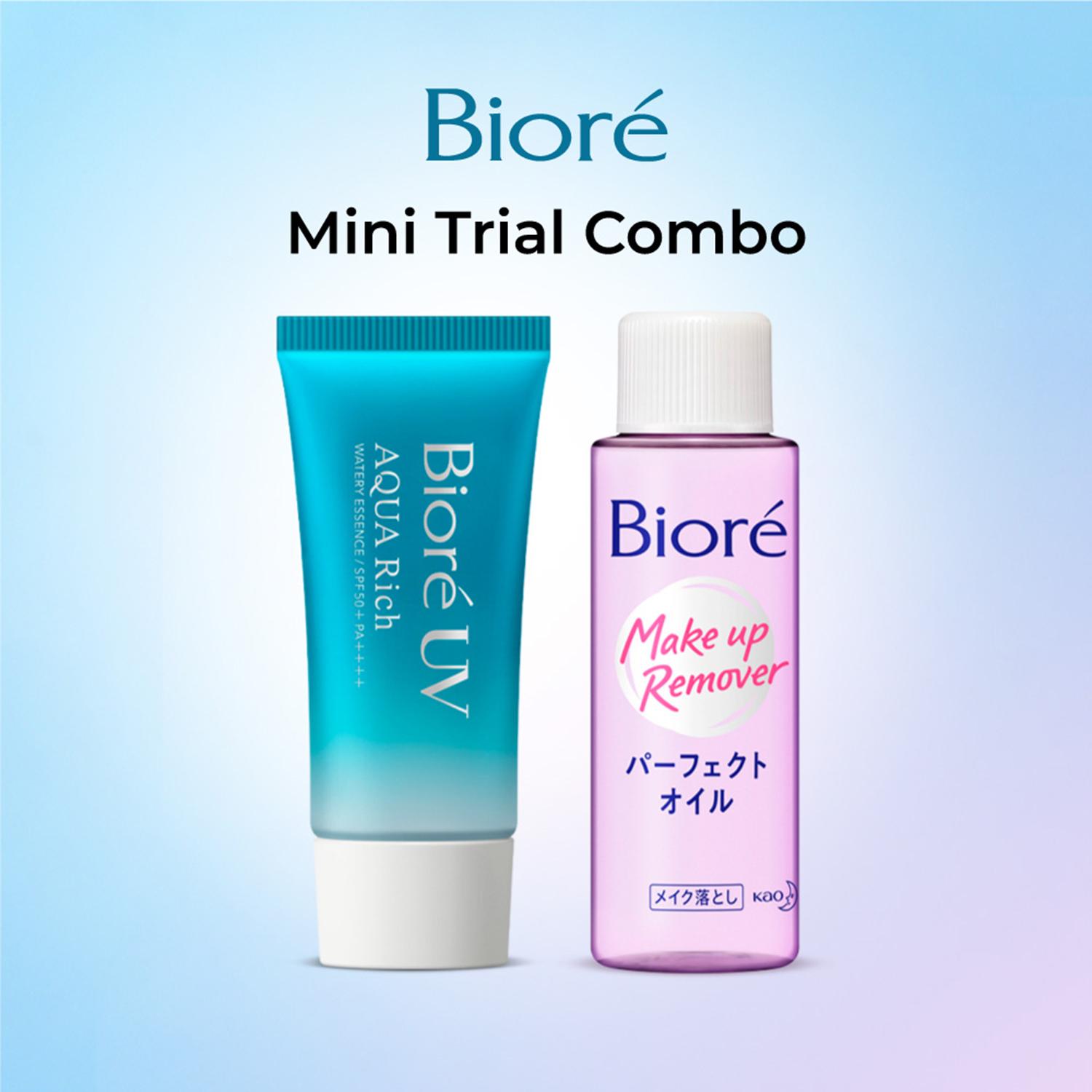 Biore | Biore Uv Aqua Rich Sunscreen SPF 50+ Pa++++ (15 g)and Makeup Remover Cleansing Oil (50 ml) Combo