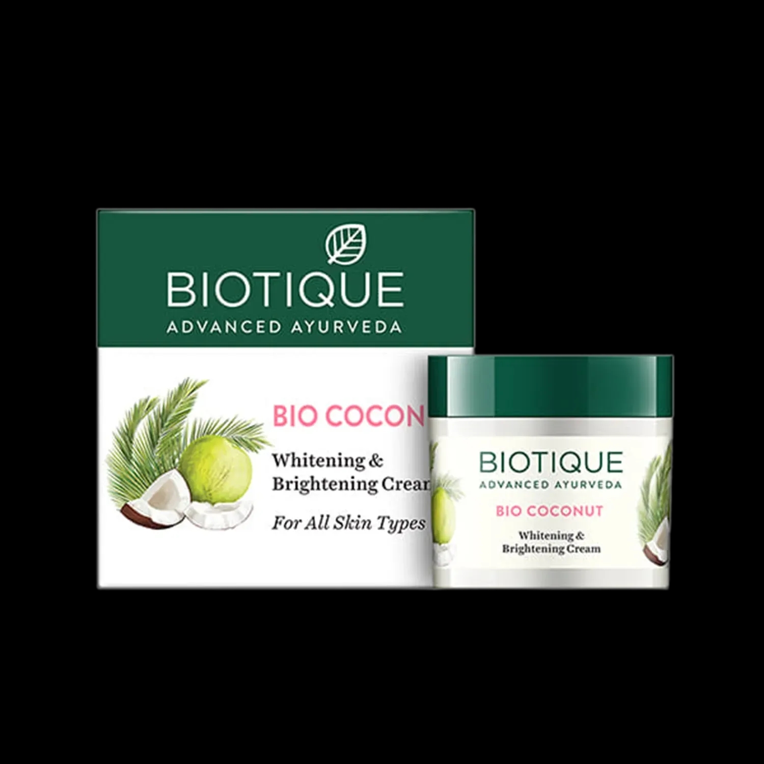 Biotique | Biotique Coconut Whitening and Brightening Instant Glow Cream - (50g)