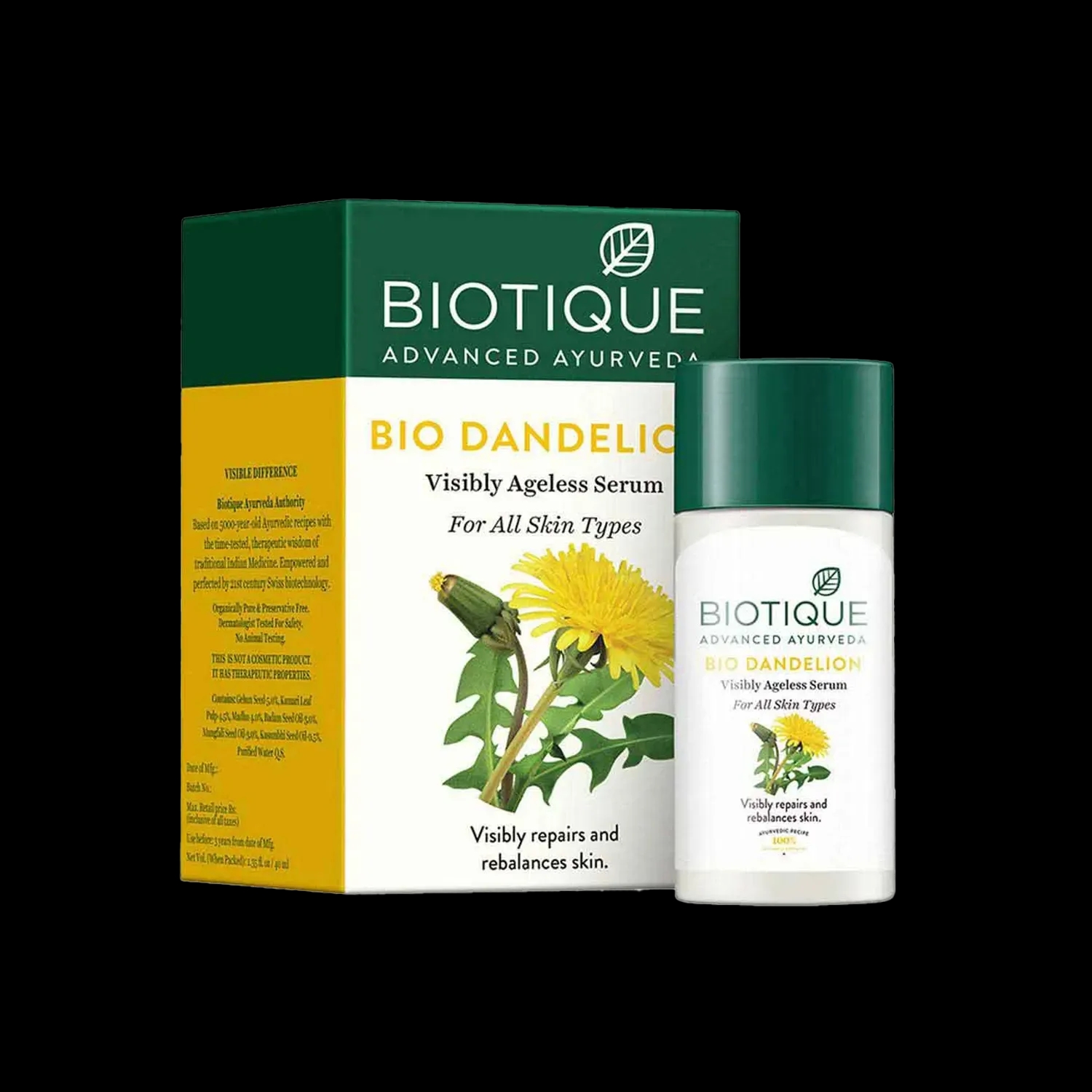 Biotique Bio Dandelion Visibly Ageless Serum - (40ml)