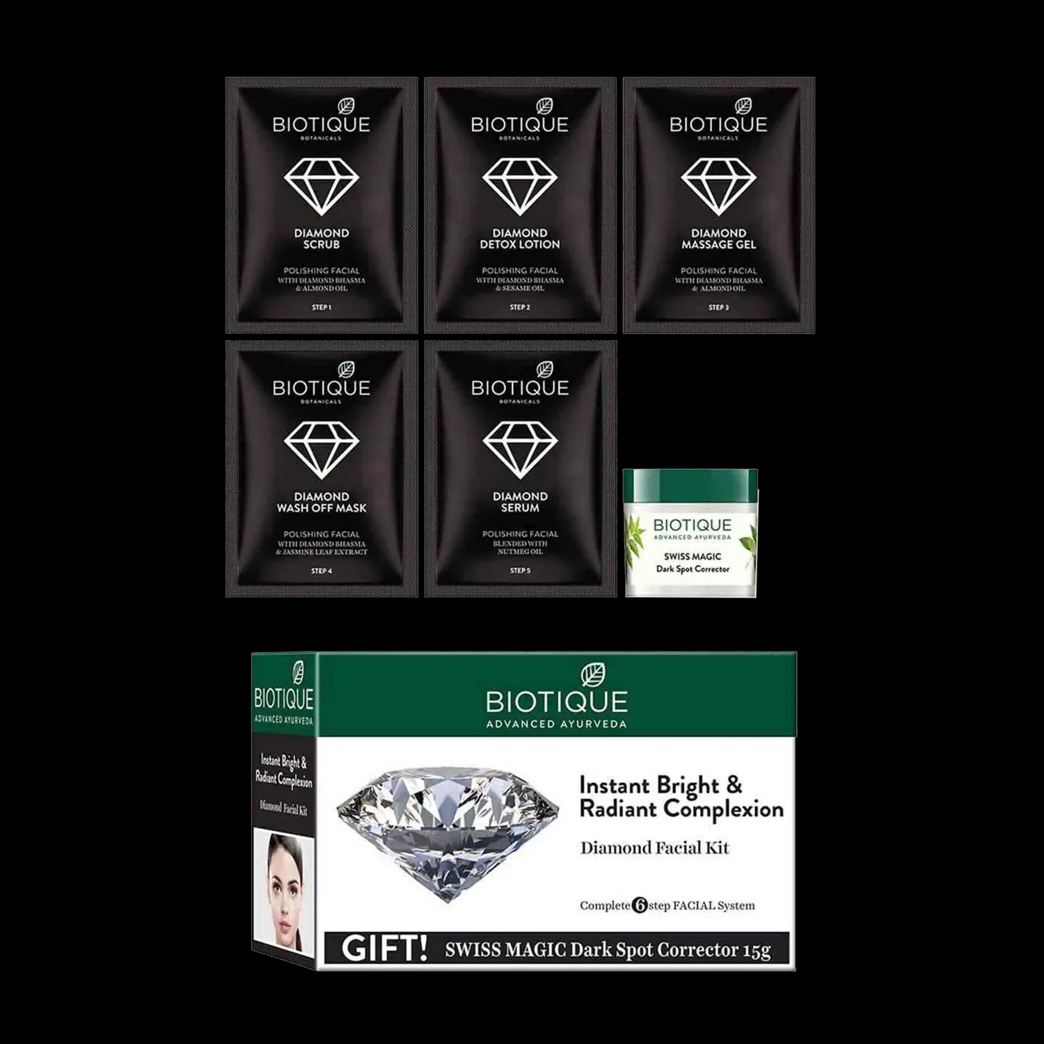 Biotique | Biotique Diamond Facial Kit - (6 Pcs)