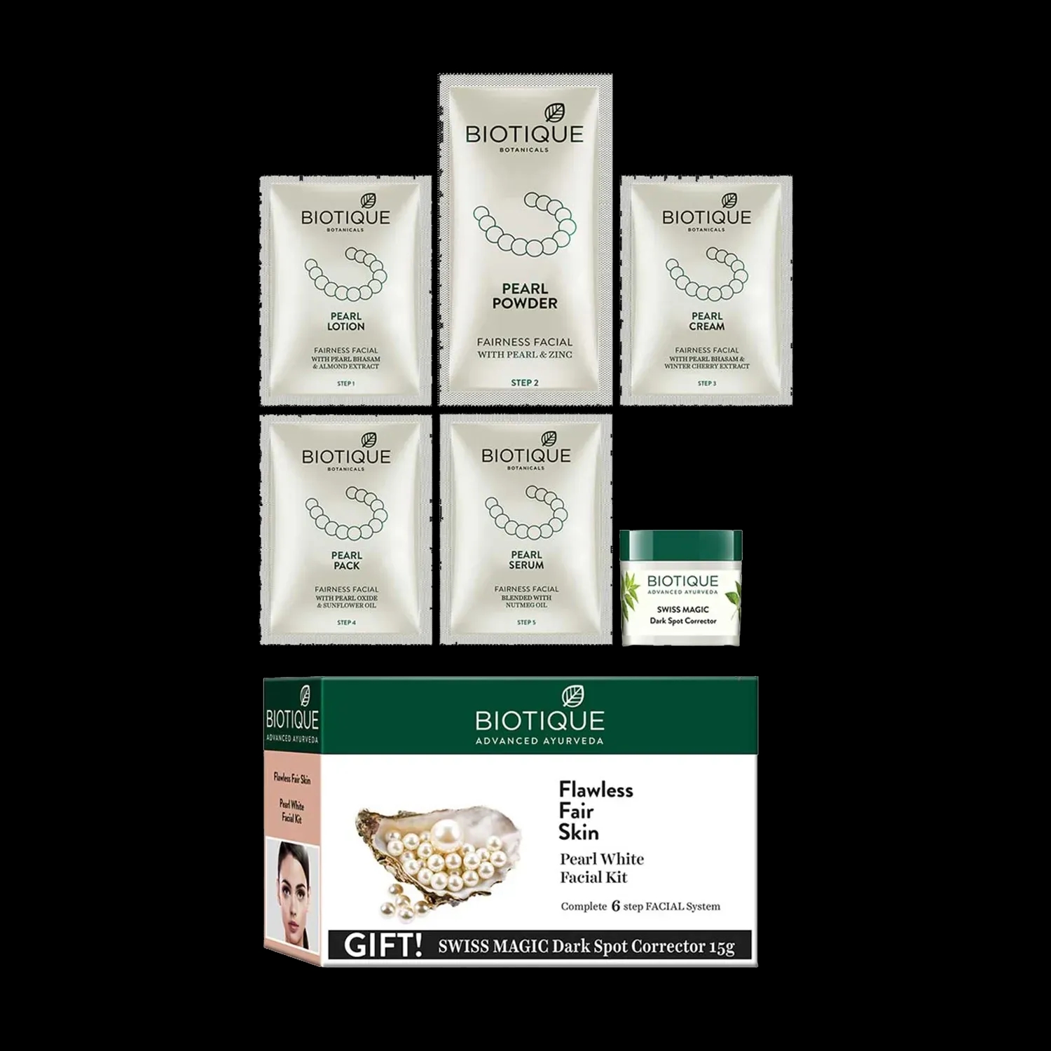 Biotique | Biotique Pearl White Facial Kit (6 Pcs)
