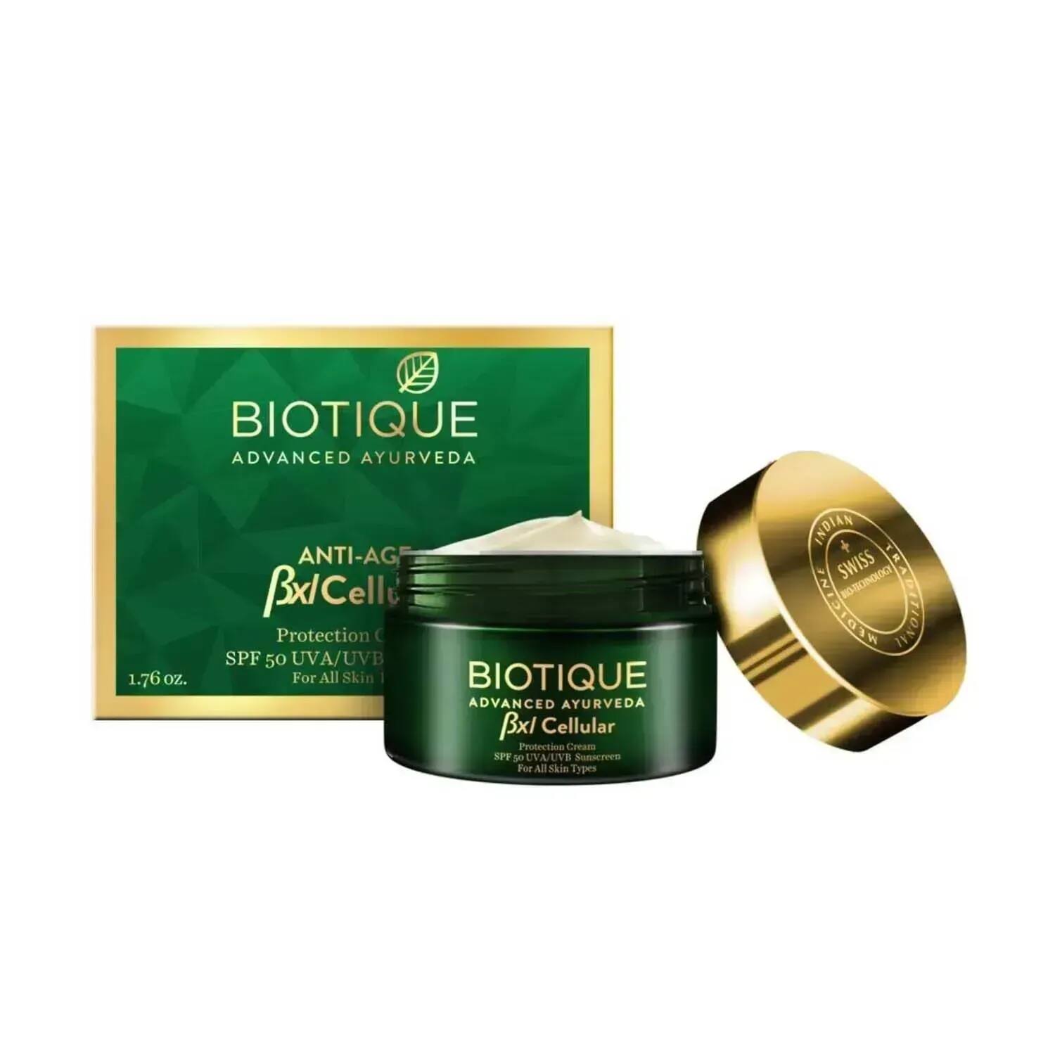 Biotique | Biotique BXL Cellular Protection Cream SPF 50 UVA/UVB Sunscreen - (50g)