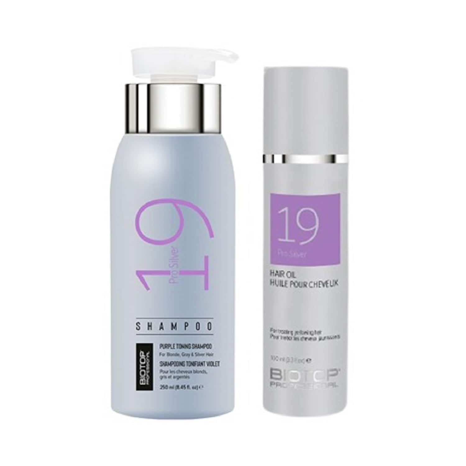 Biotop Professional | Biotop Professional 19 Shampoo Pro Silver & Silver Hair Oil (250 ml) Each Combo