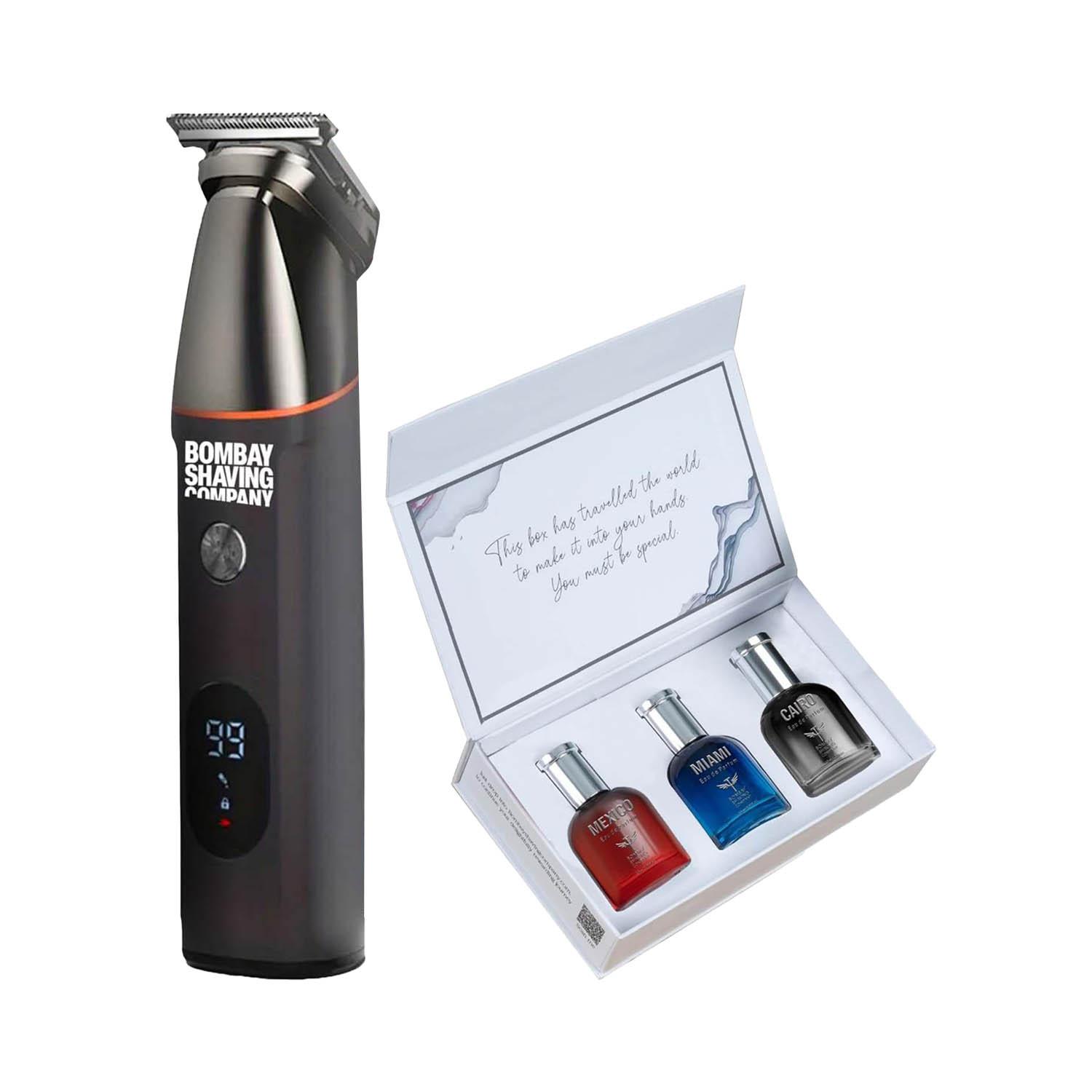 Bombay Shaving Company | Bombay Shaving Company Full Body Trimmer with 5-In-1 & Wanderlust Perfumes Collection (3 pcs) Combo