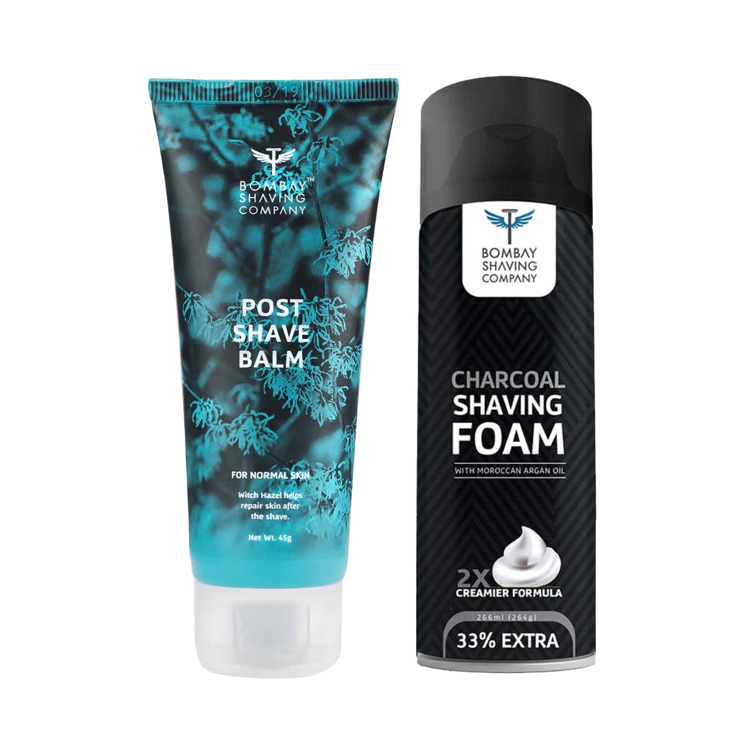 Bombay Shaving Company | Bombay Shaving Company Post Shave Balm (100 g) & Charcoal Shaving Foam (264 g) Combo