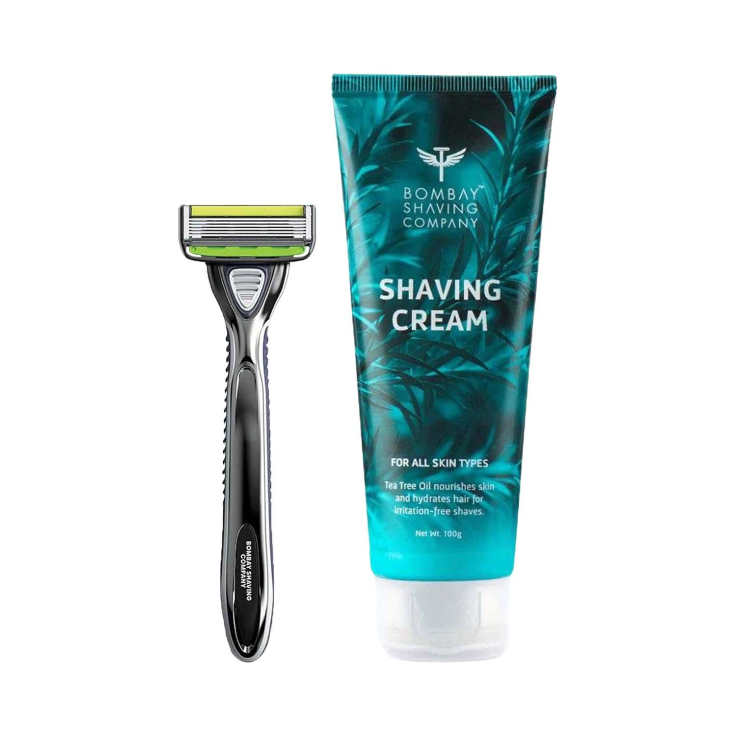 Bombay Shaving Company | Bombay Shaving Company Shaving Cream & Sensi Flo 6 Razor For Men Combo