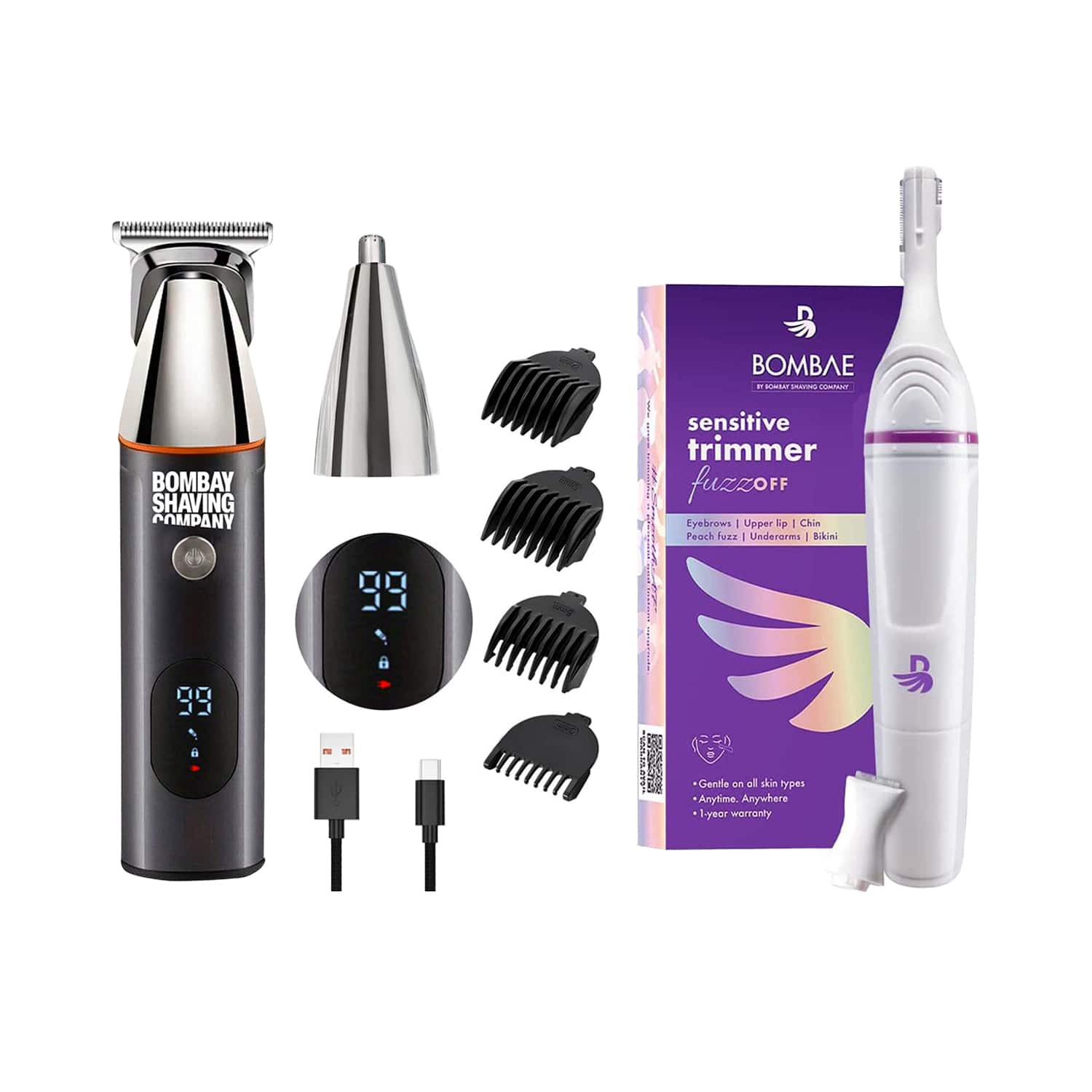 Bombay Shaving Company | Bombay Shaving Company Mens Premium Multi Grooming Trimmer & Bombae 6 in1 Trimmer For Women Combo