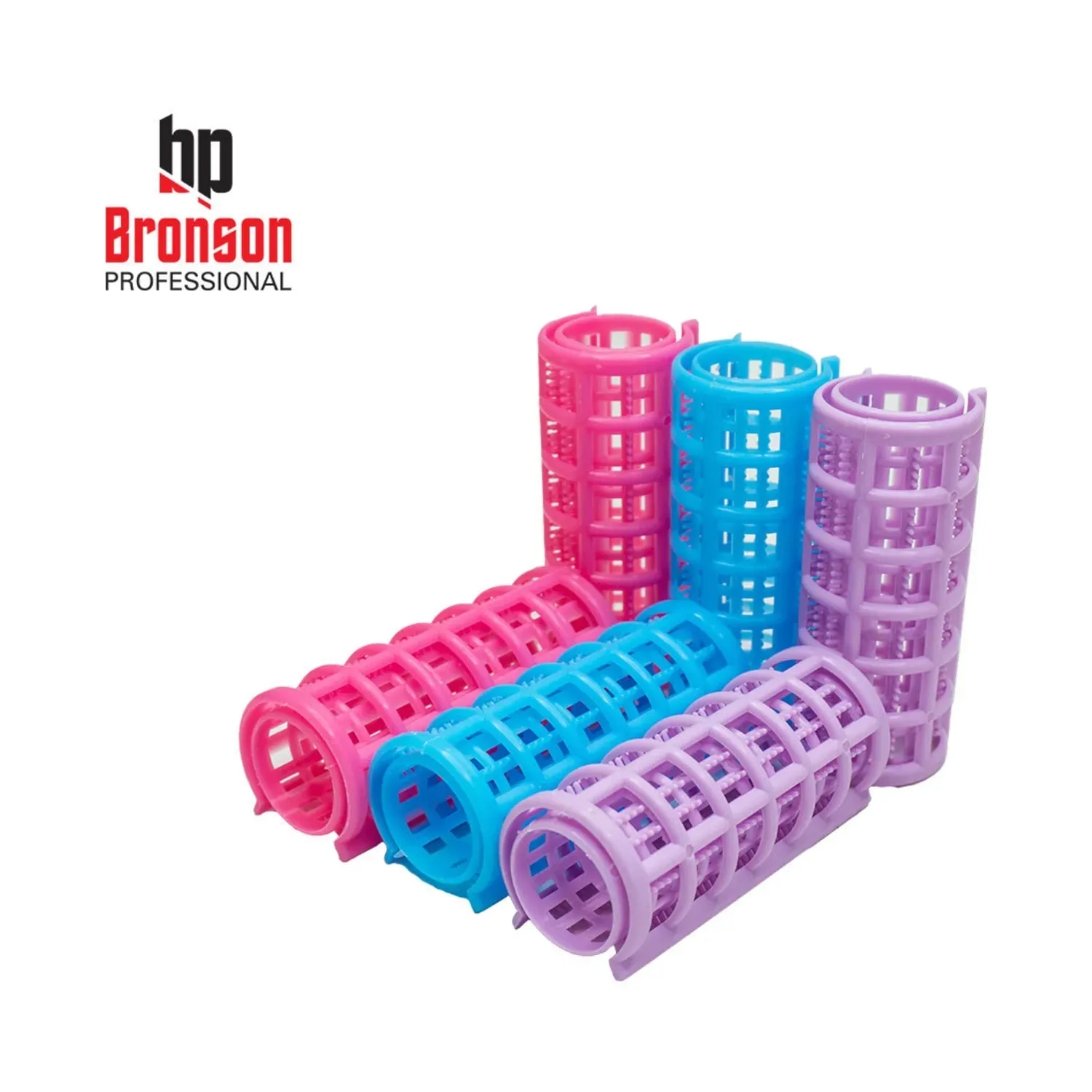 Bronson Professional | Bronson Professional Roller Curlers Clips for Women 25mm Set - Multi-Color (10Pcs)