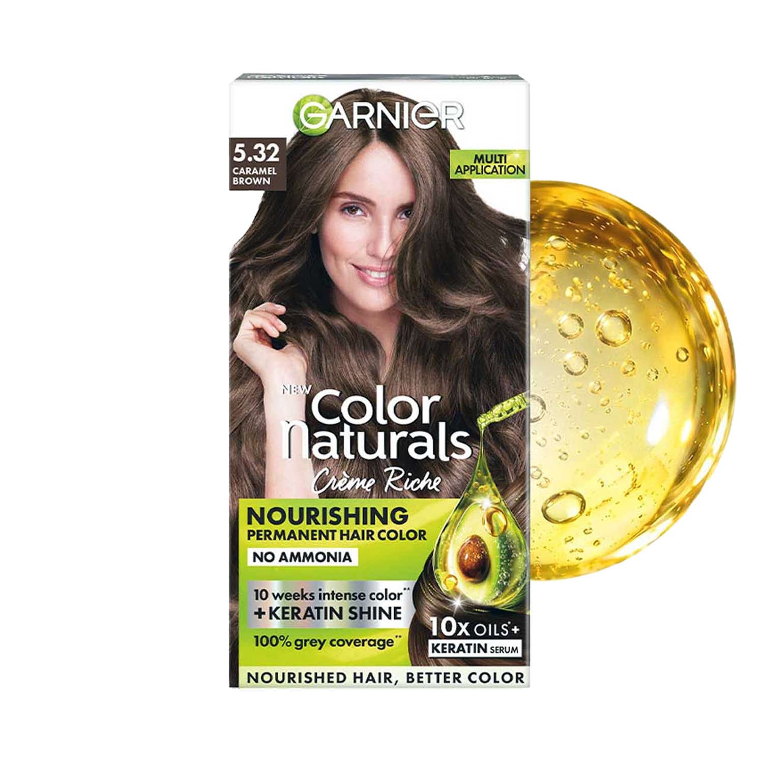 Garnier | Garnier Color Naturals Creme Hair Color - Shade 5.32 Caramel Brown (70ml + 60g)