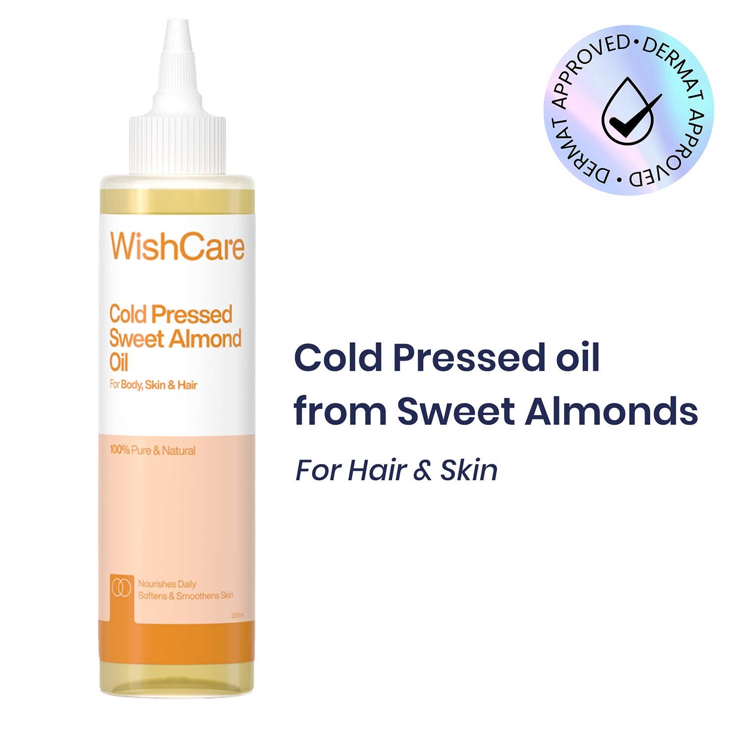 WishCare | WishCare 100% Pure Cold Pressed Castor Oil Strengthens Hair Roots Moisturizes Skin (200 ml)