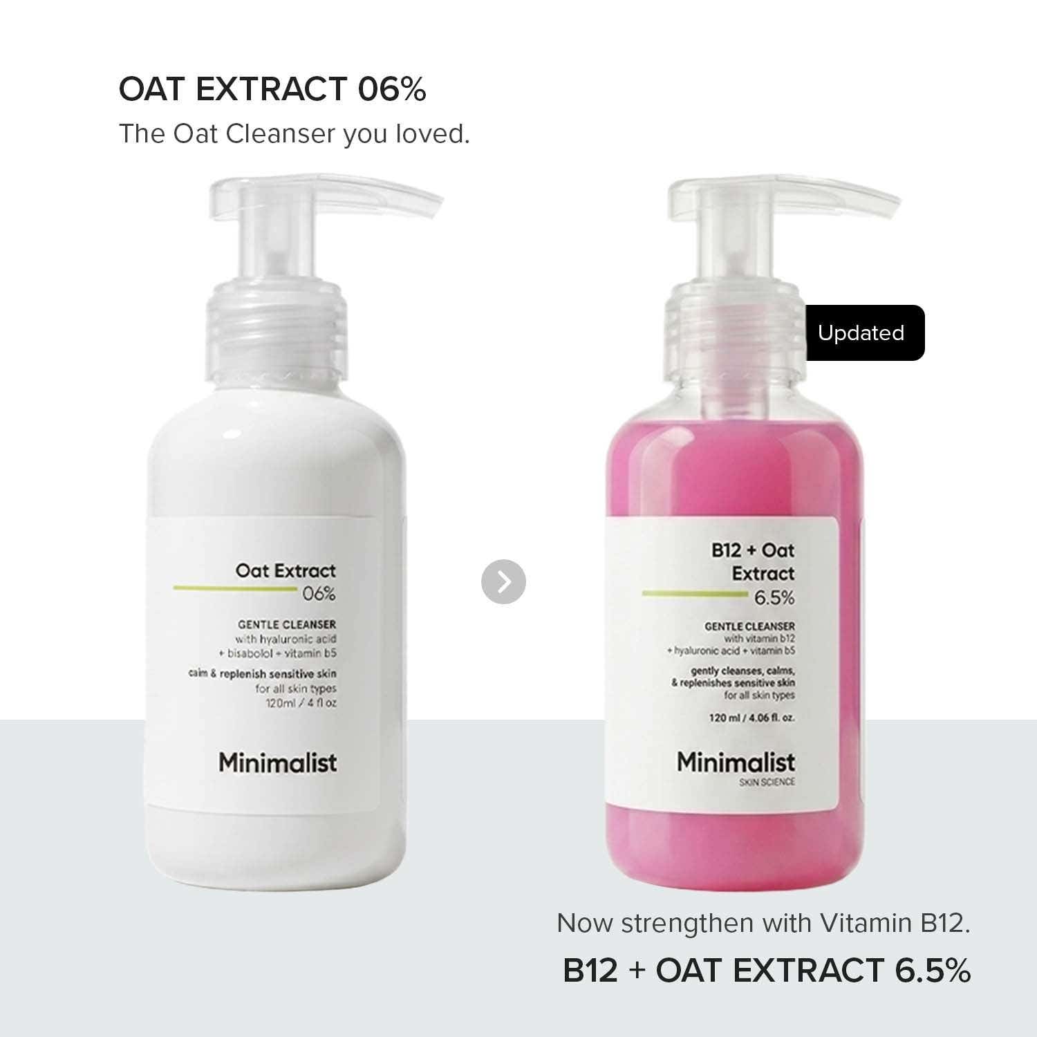 Minimalist B12 + Oat Extract 6.5% Gentle Cleanser 120 ml - Image 2