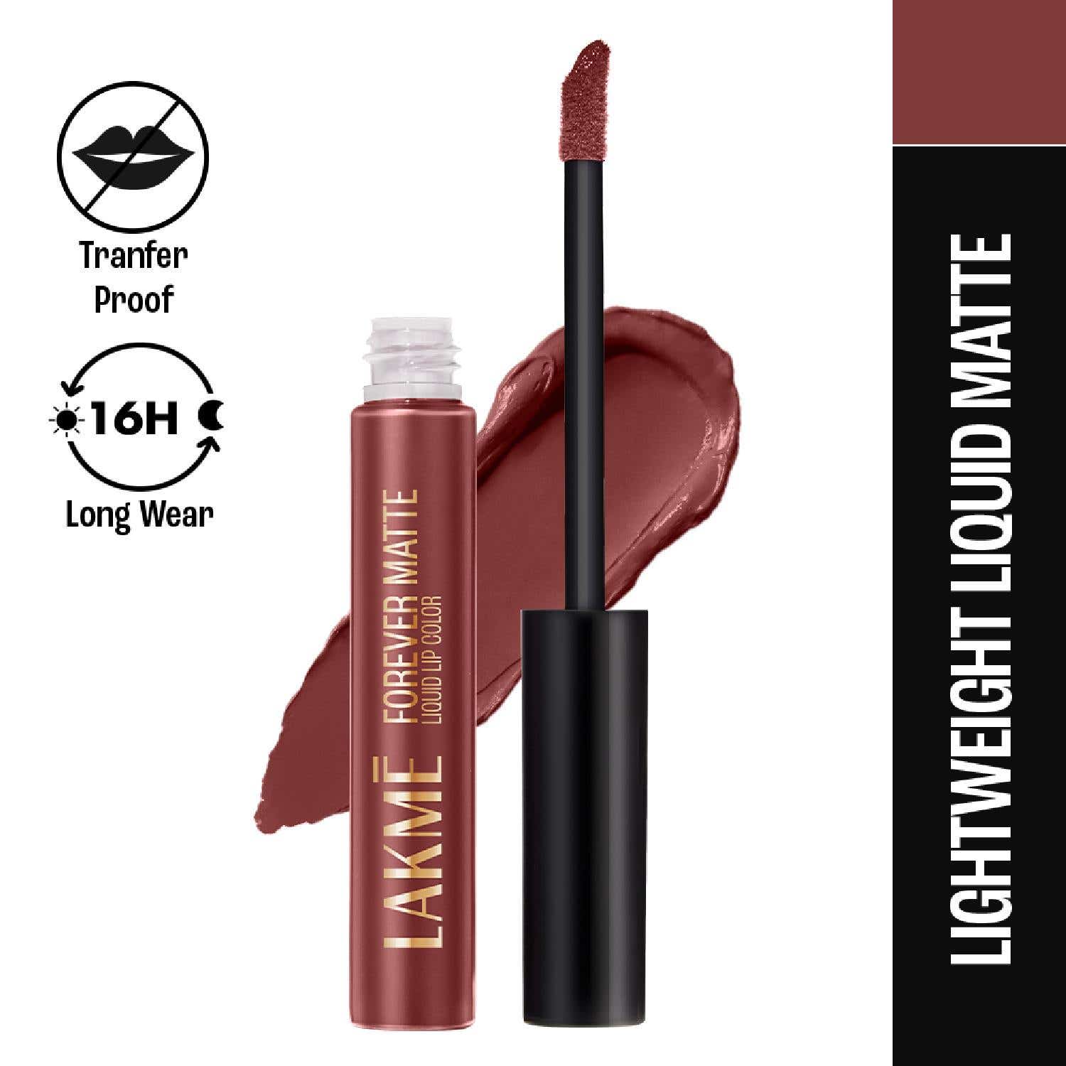 Lakme | Lakme Forever Matte Liquid Lip 16hr Lipstick Lightweight & Transferproof - Nude Dream (5.6 ml)