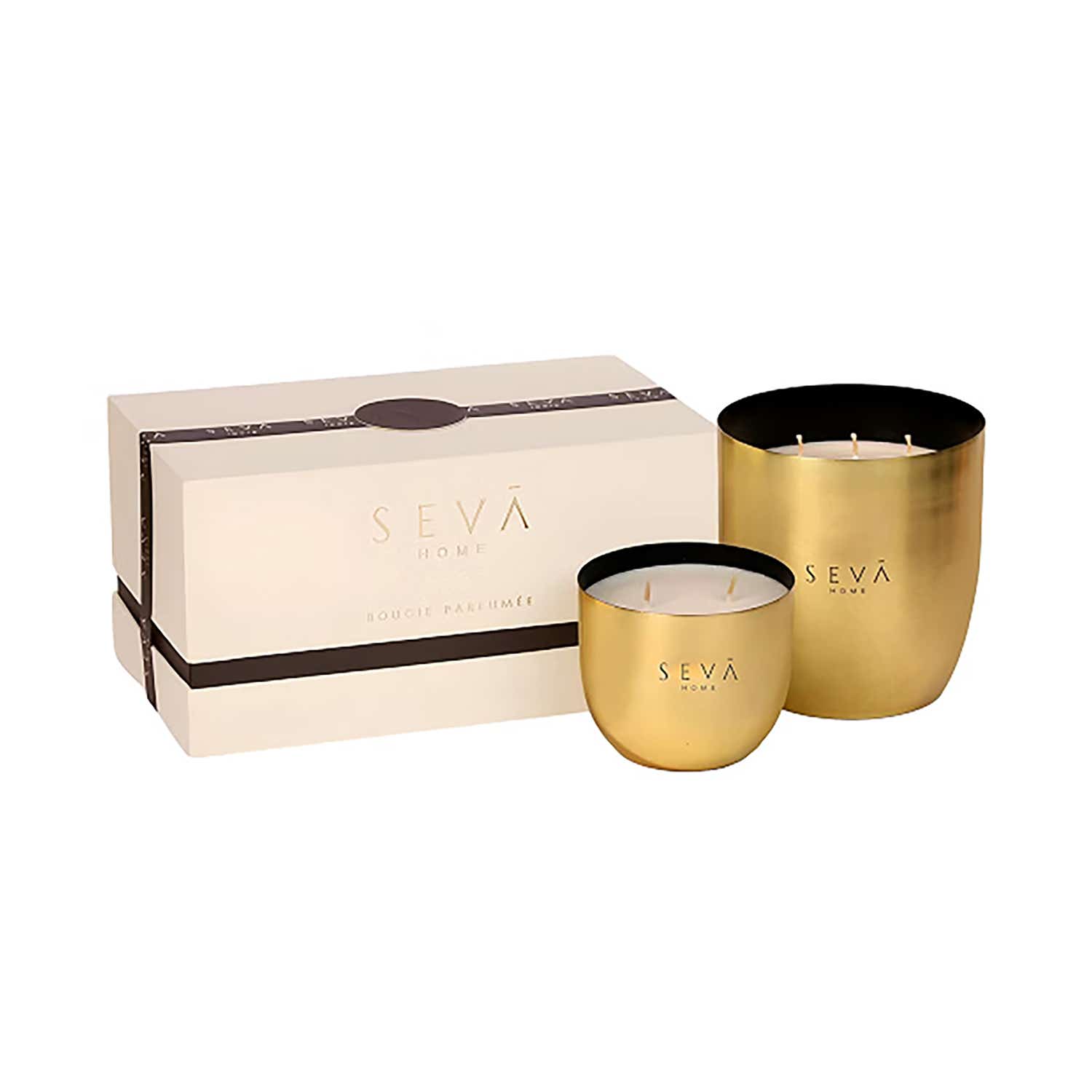 Seva Home | Seva Home Heirloom Classic Bloom Gold Candle (2 Pcs)