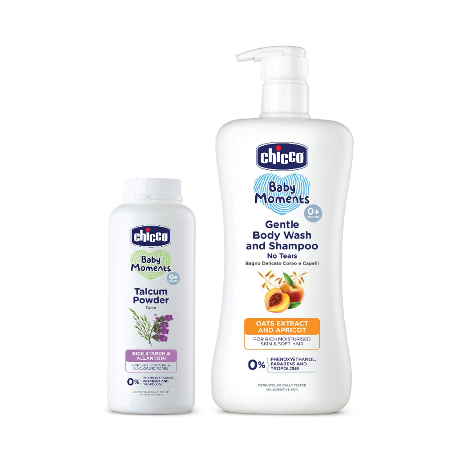 Chicco | Chicco BM gentle bodywash & shampoo (500 ml) + Chicco BM talcum powder (150 g) combo