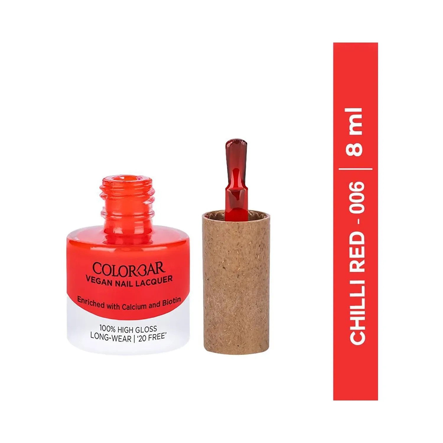 Colorbar | Colorbar Vegan Nail Lacquer - 006 Chilli Red (8ml)