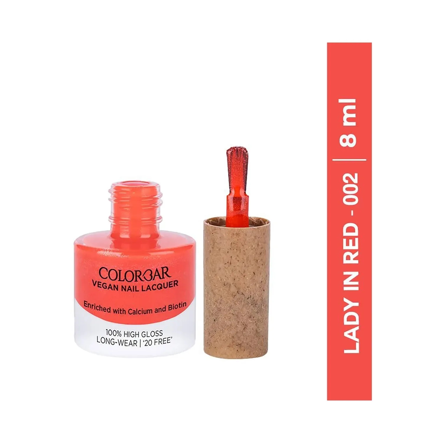 Colorbar | Colorbar Vegan Nail Lacquer - 002 Lady in Red (8ml)
