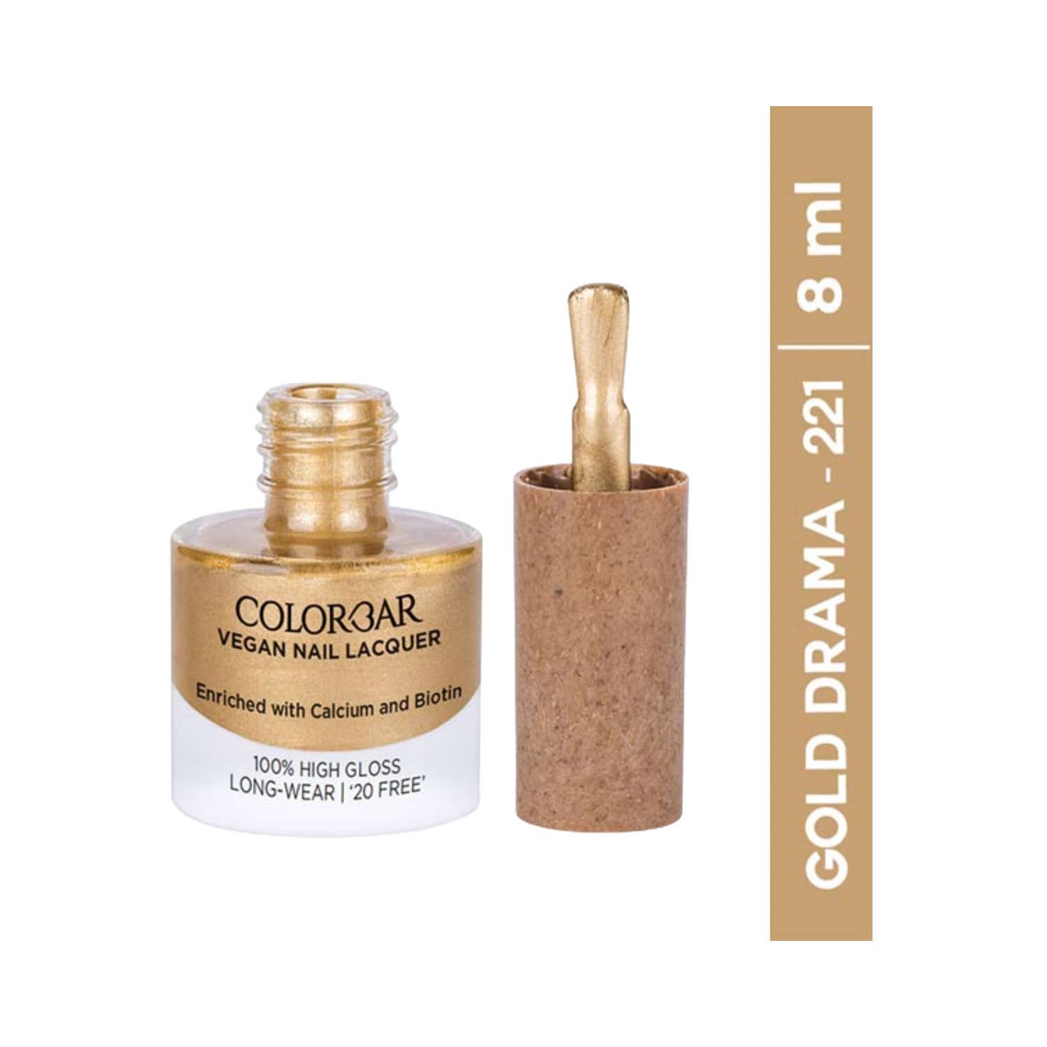 Colorbar | Colorbar Vegan Nail Lacquer - 221 Gold Drama (8ml)