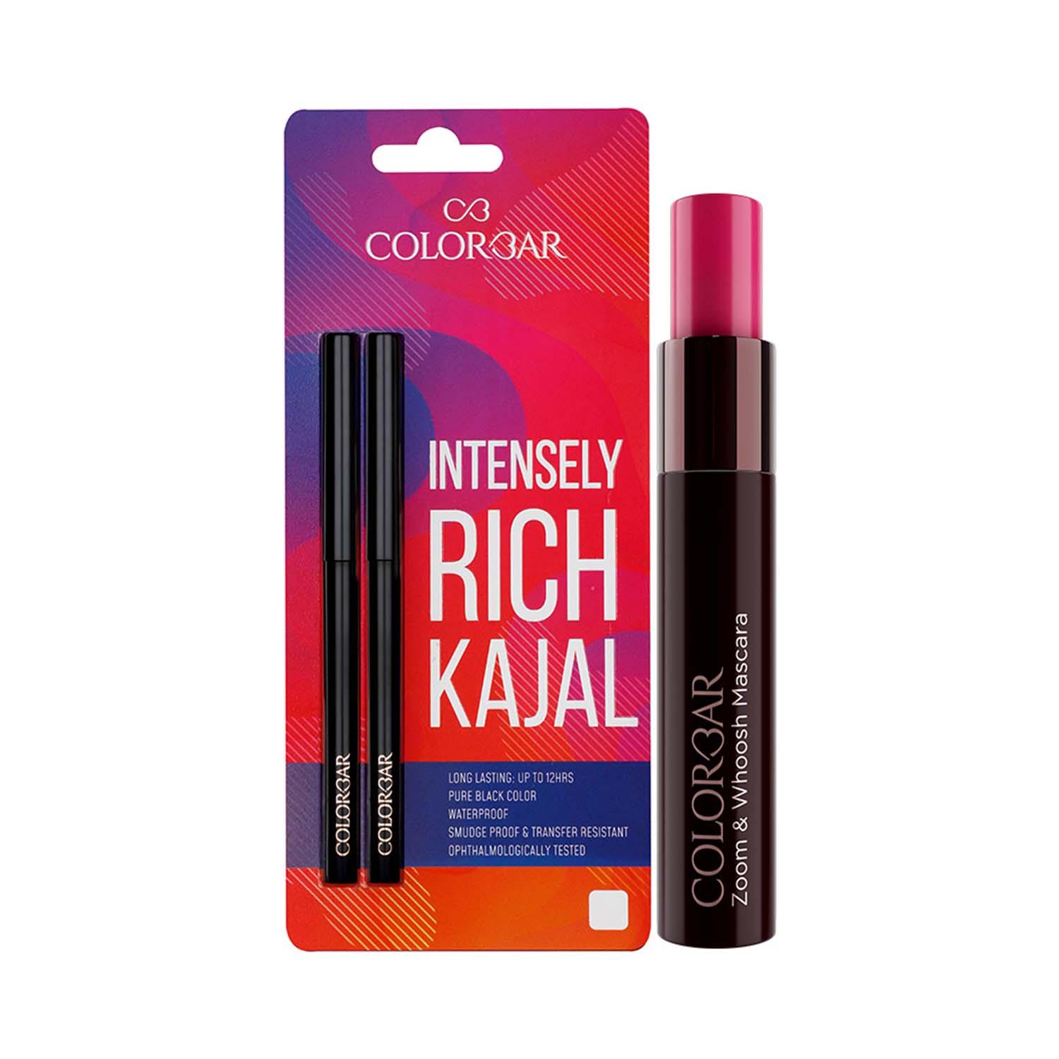 Colorbar Intensely Rich Kajal + Zoom & Whoosh Mascara Combo